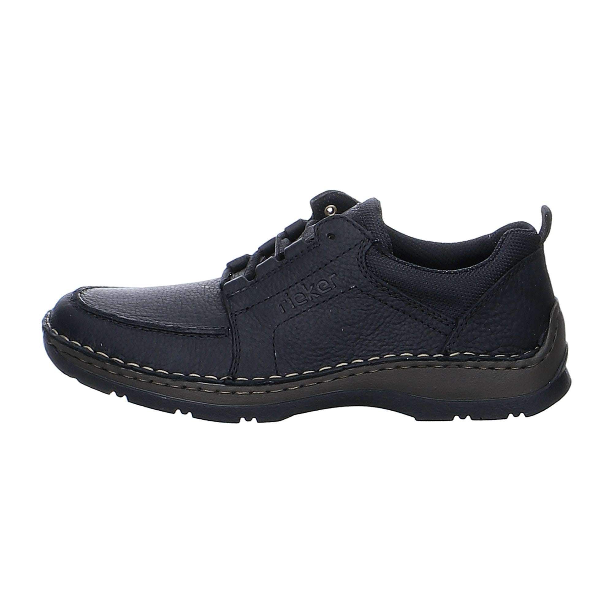 Rieker Black Lace-Up Shoes Comfortable Synthetic Leather Elegant Design