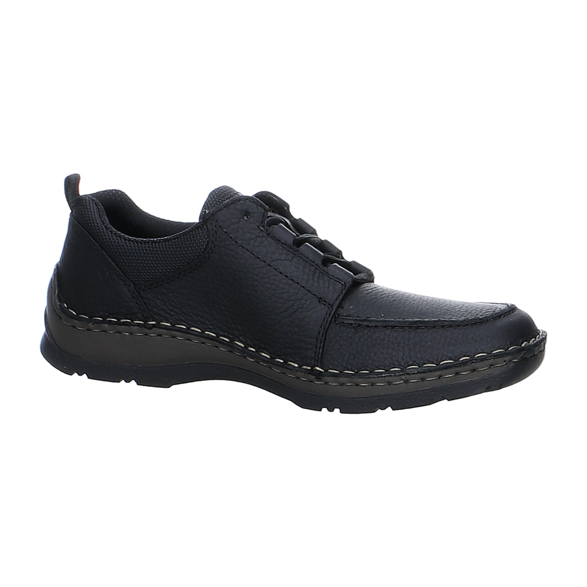 Rieker Black Lace-Up Shoes Comfortable Synthetic Leather Elegant Design