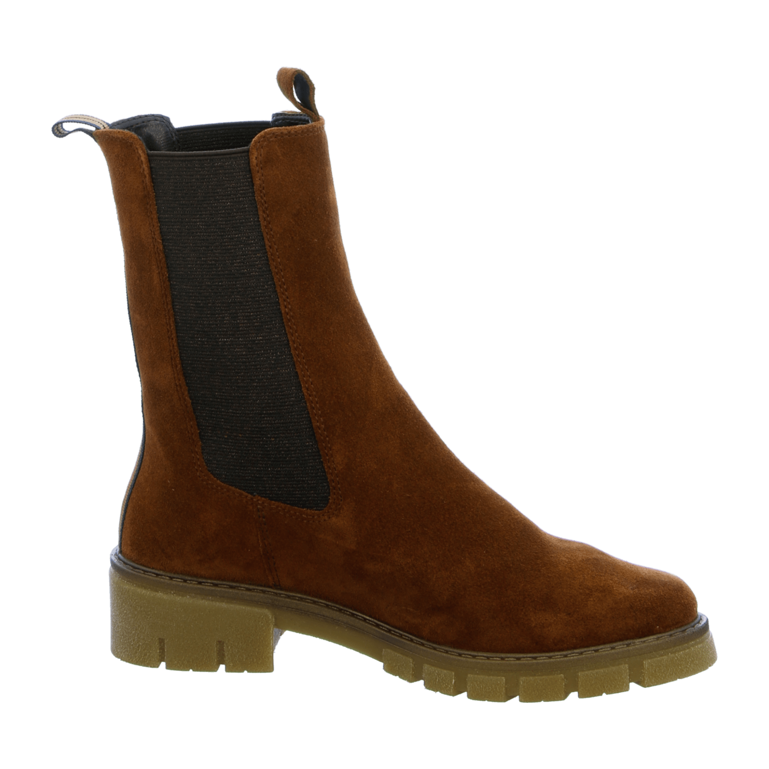 ARA Dover Women's Chelsea Boots Slip-On in Full-Grain Leather Brown