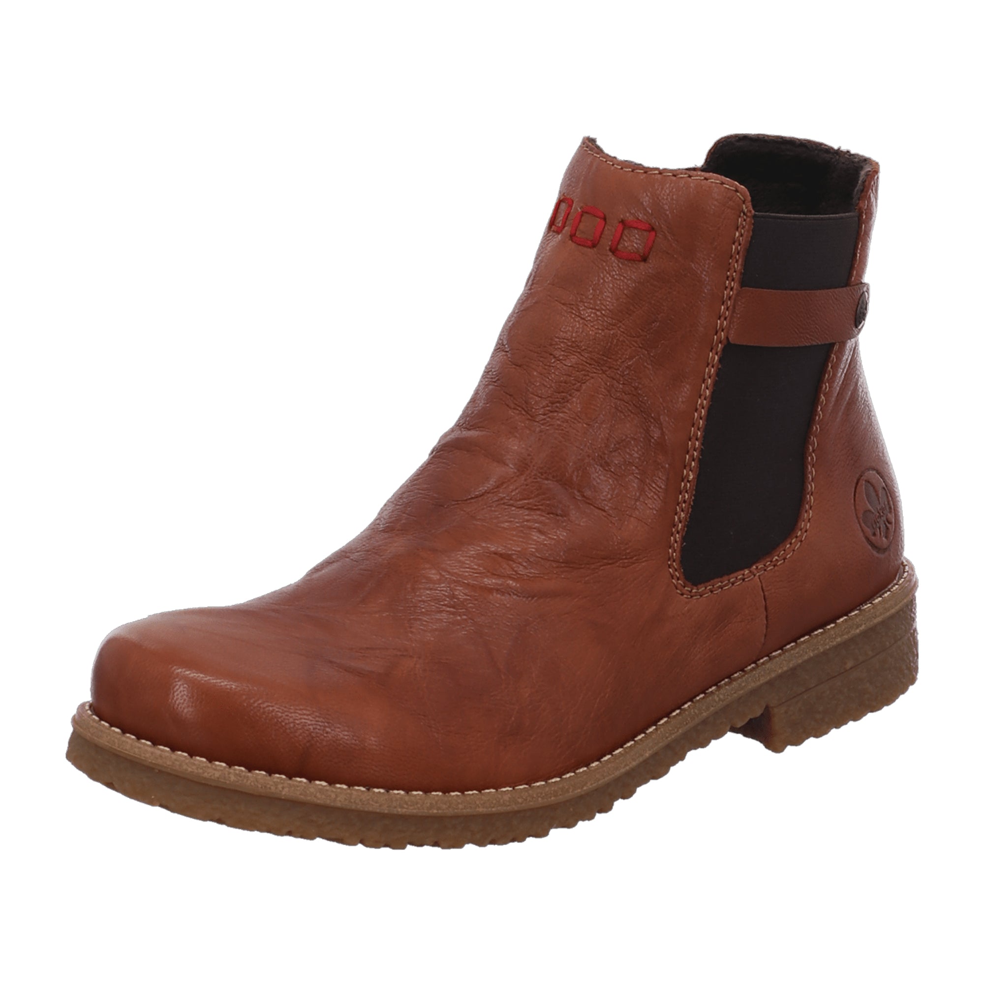 Rieker Brown Chelsea Boots for Women Synthetic Upper Textile Lining Winter