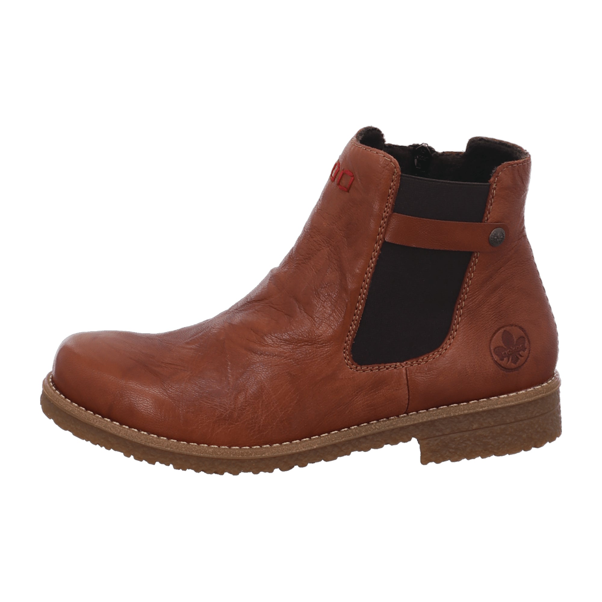 Rieker Brown Chelsea Boots for Women Synthetic Upper Textile Lining Winter