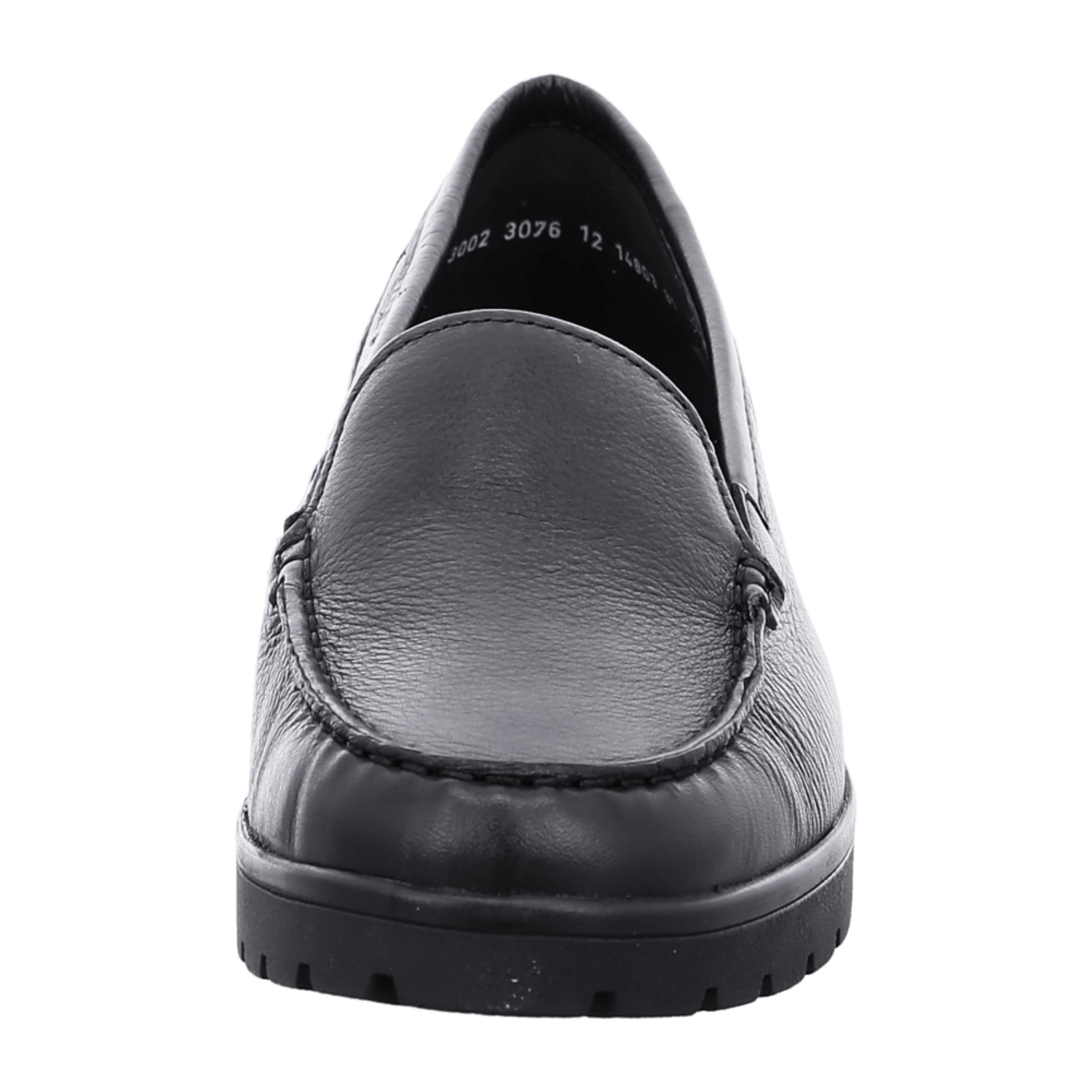 ARA DALLAS Women's Loafers in Black Smooth Leather with Textile Lining and Rubber Sole - Bartel-Shop
