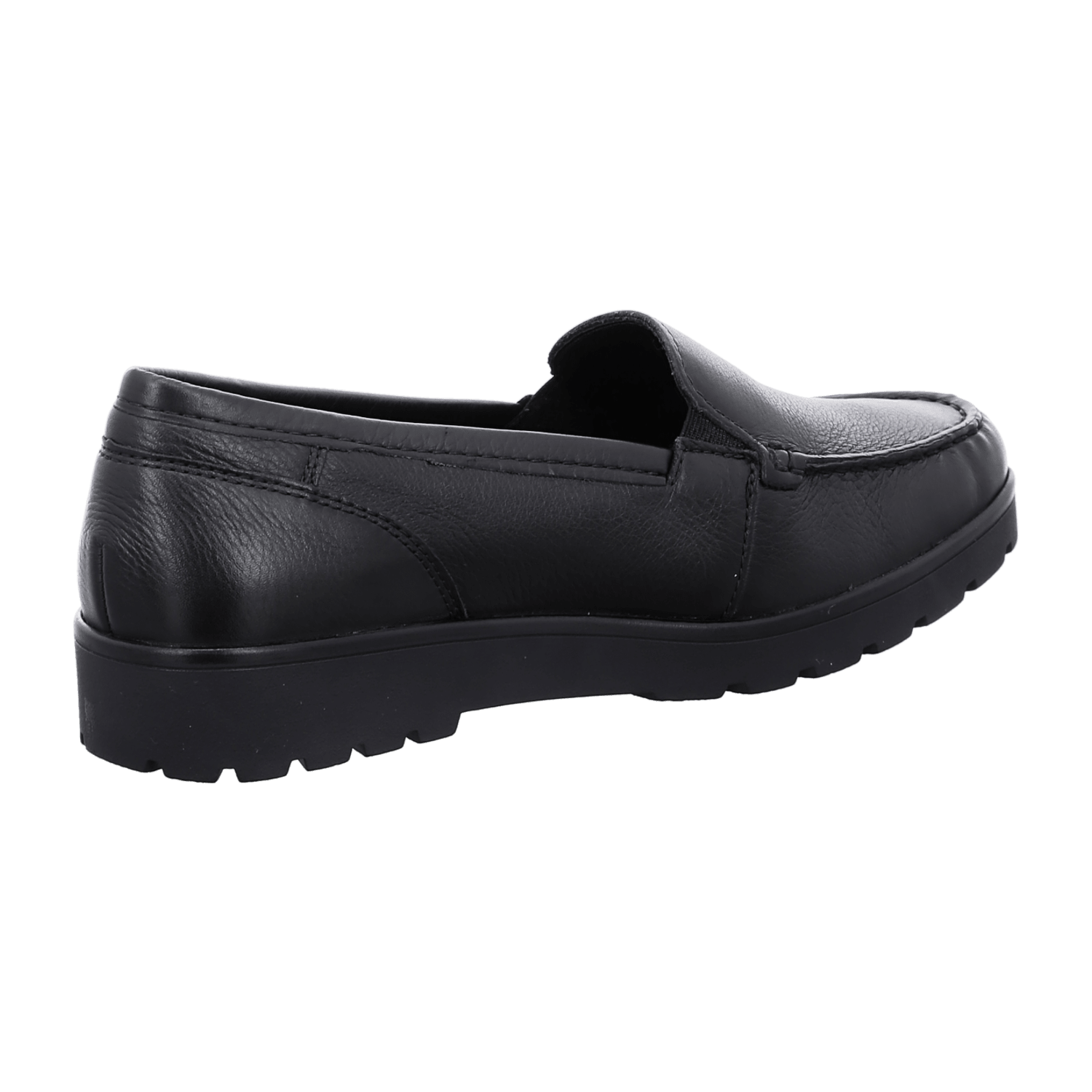 ARA DALLAS Women's Loafers in Black Smooth Leather with Textile Lining and Rubber Sole - Bartel-Shop