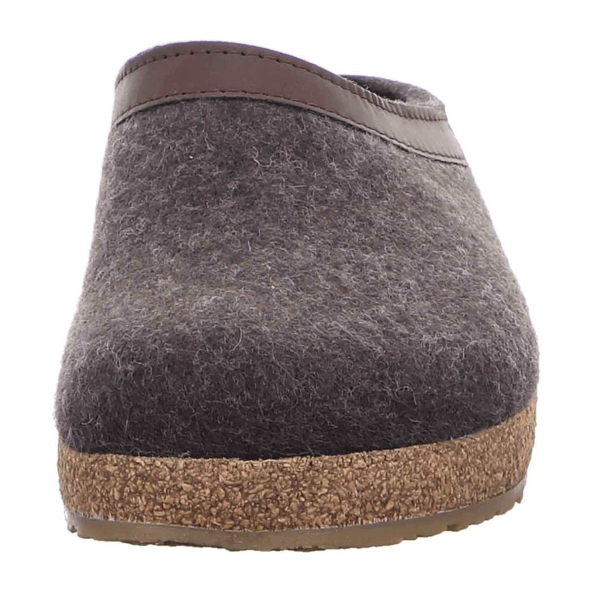 Haflinger Grizzly Torben Men's Wool Felt Clog Slippers Brown Melange