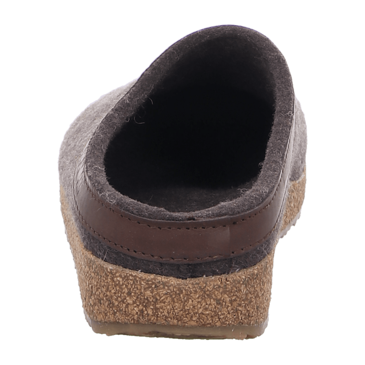 Haflinger Grizzly Torben Men's Wool Felt Clog Slippers Brown Melange