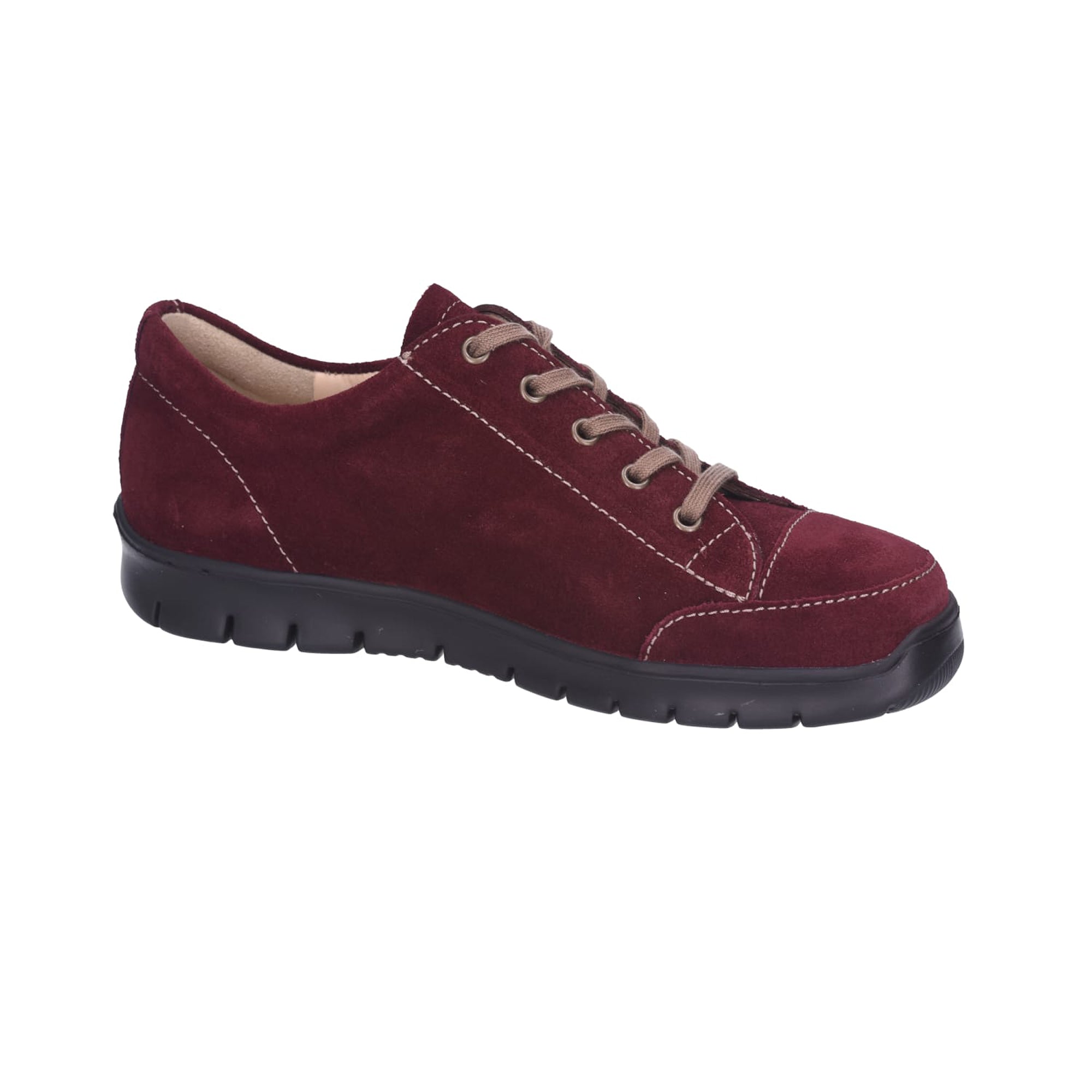 Finn Comfort Swansea Women's Comfortable Red Leather Shoes