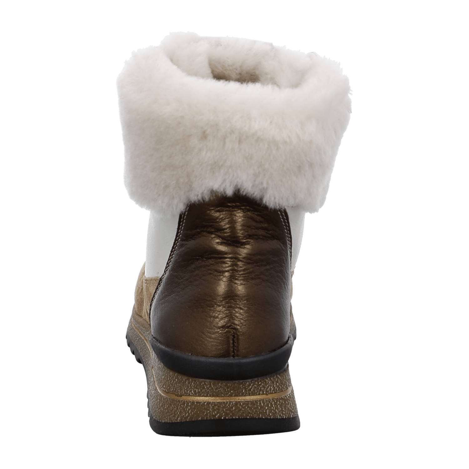 ARA OSAKA Women's Lace-Up Ankle Boot T-Bar Style Full-Grain Leather Warm Wool Lining White