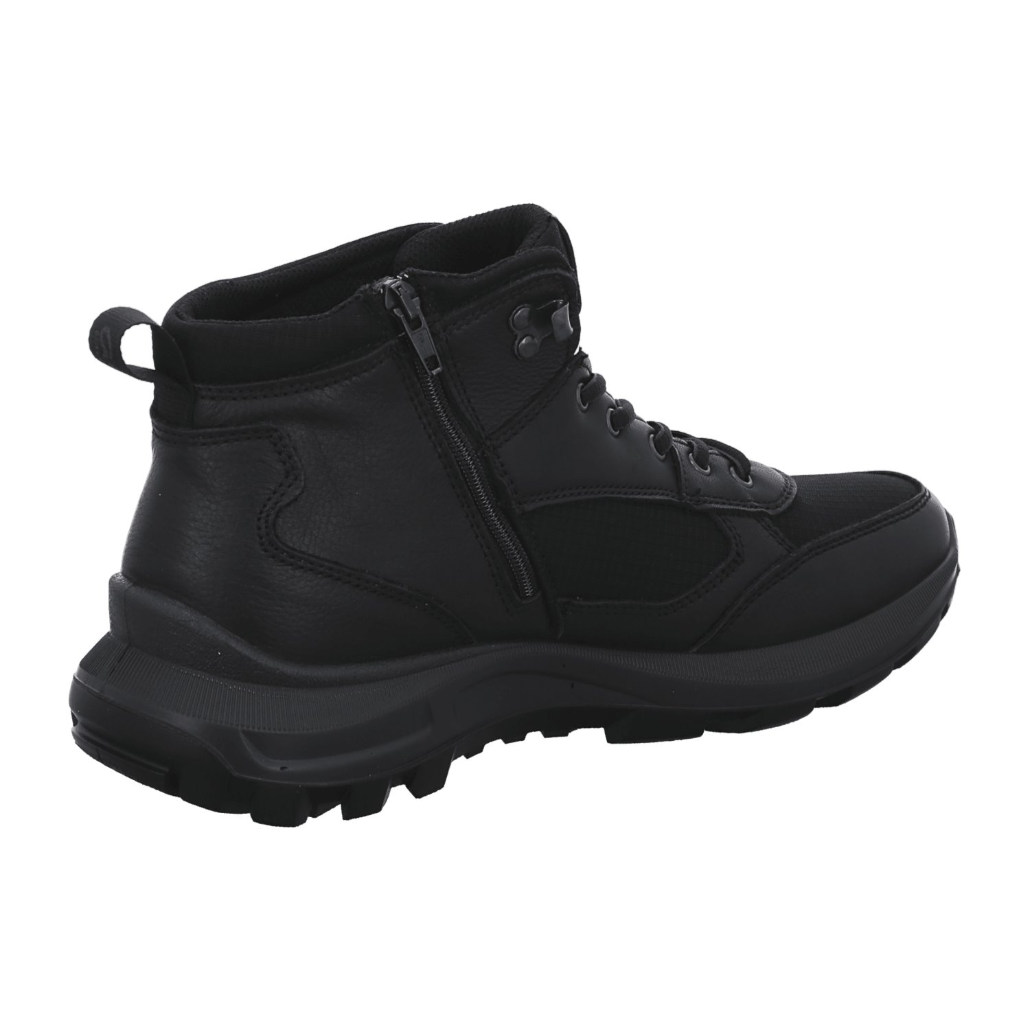 ARA MAURO Men's Leather Slip-On Sneakers in Black with Round Toe and Warm Fleece Lining - Bartel-Shop