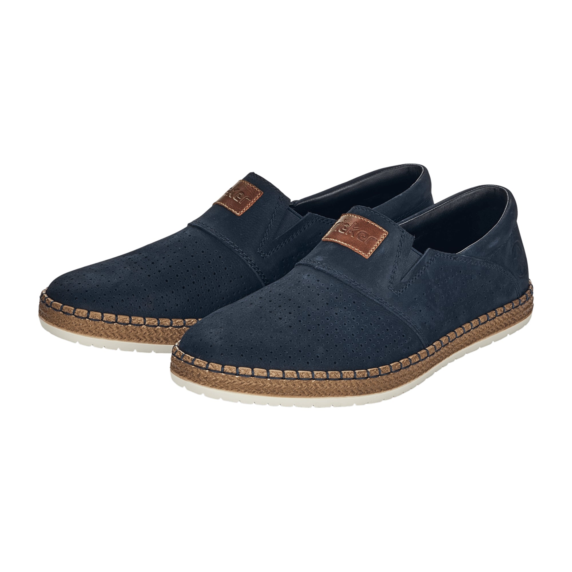 Rieker Men's Blue Slip-On Casual Shoes for Spring and Summer