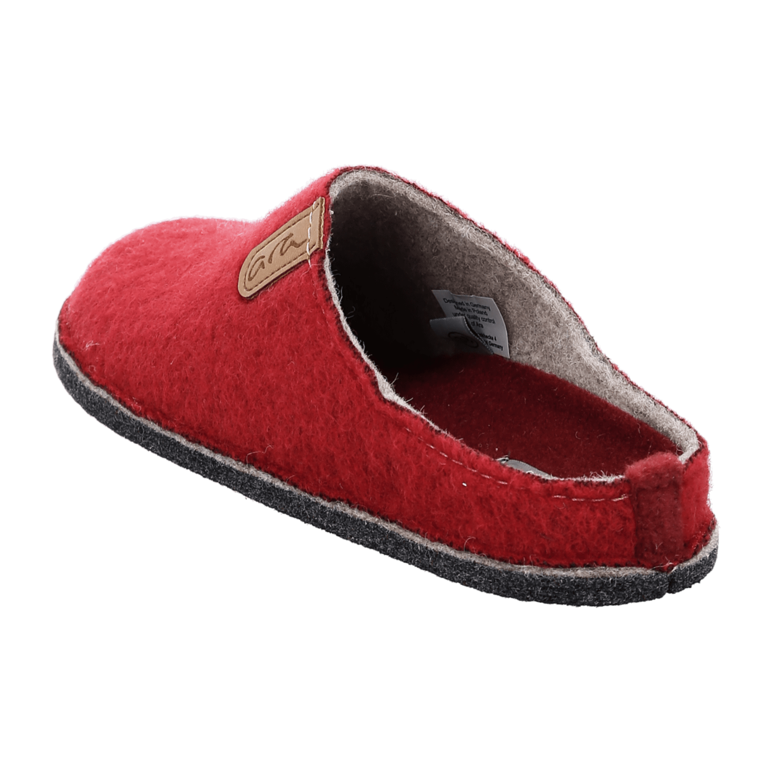 ARA COSY-W Women's Wool Felt Open-Toe Slippers Red