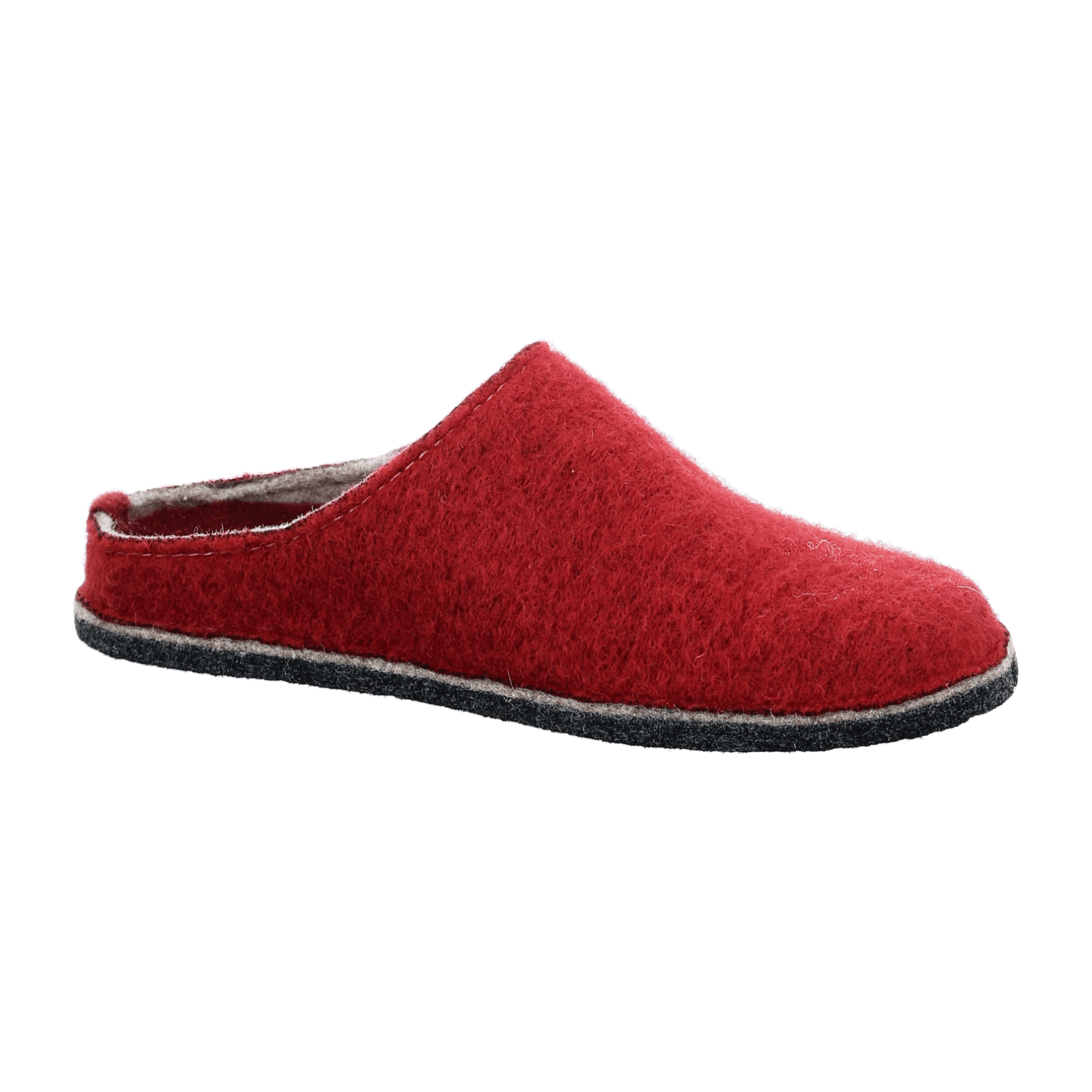 ARA COSY-W Women's Wool Felt Open-Toe Slippers Red