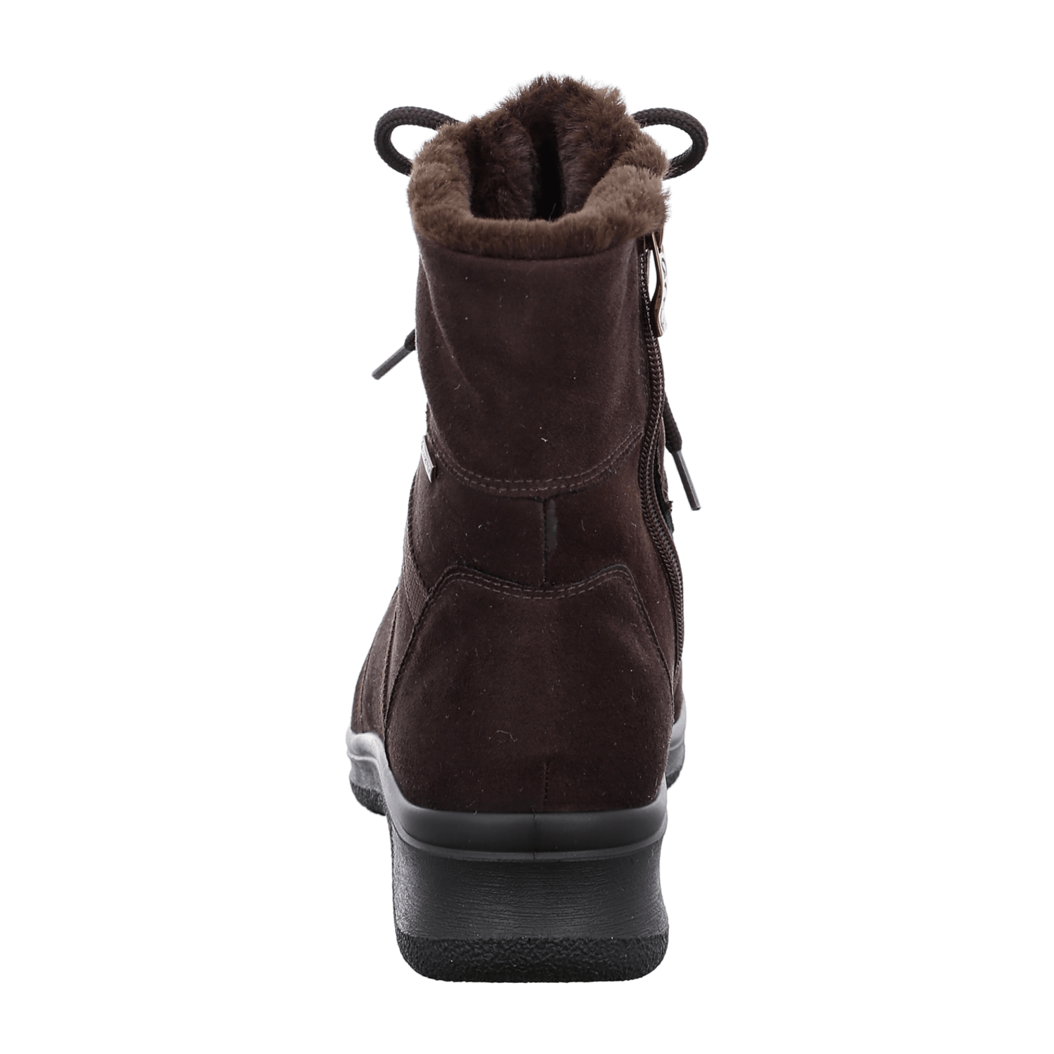 ARA Women's Boots Brown Synthetic Snow Boots with Zipper Round Toe
