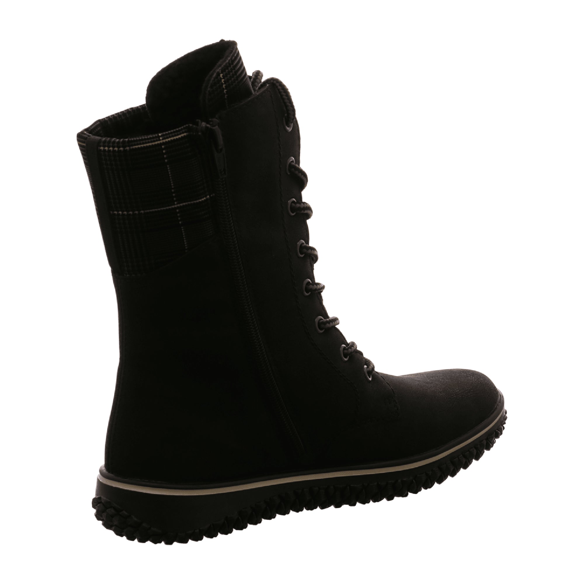 Rieker Z424500 Z42 Women's Black Boots with Zip and Laces for Fall/Winter