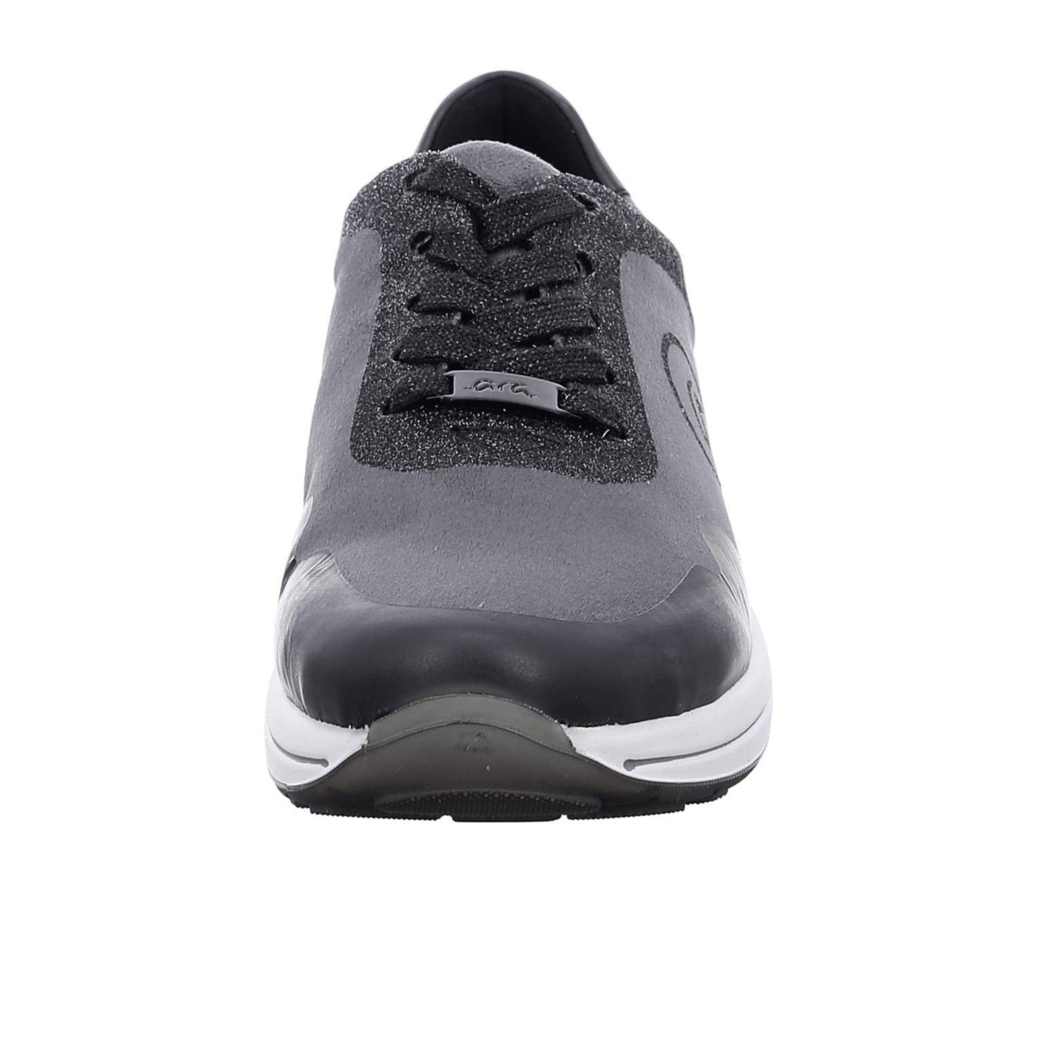 ARA NARA Women's Sneakers in Grey with Cotton and Synthetic Lace-Up Closure