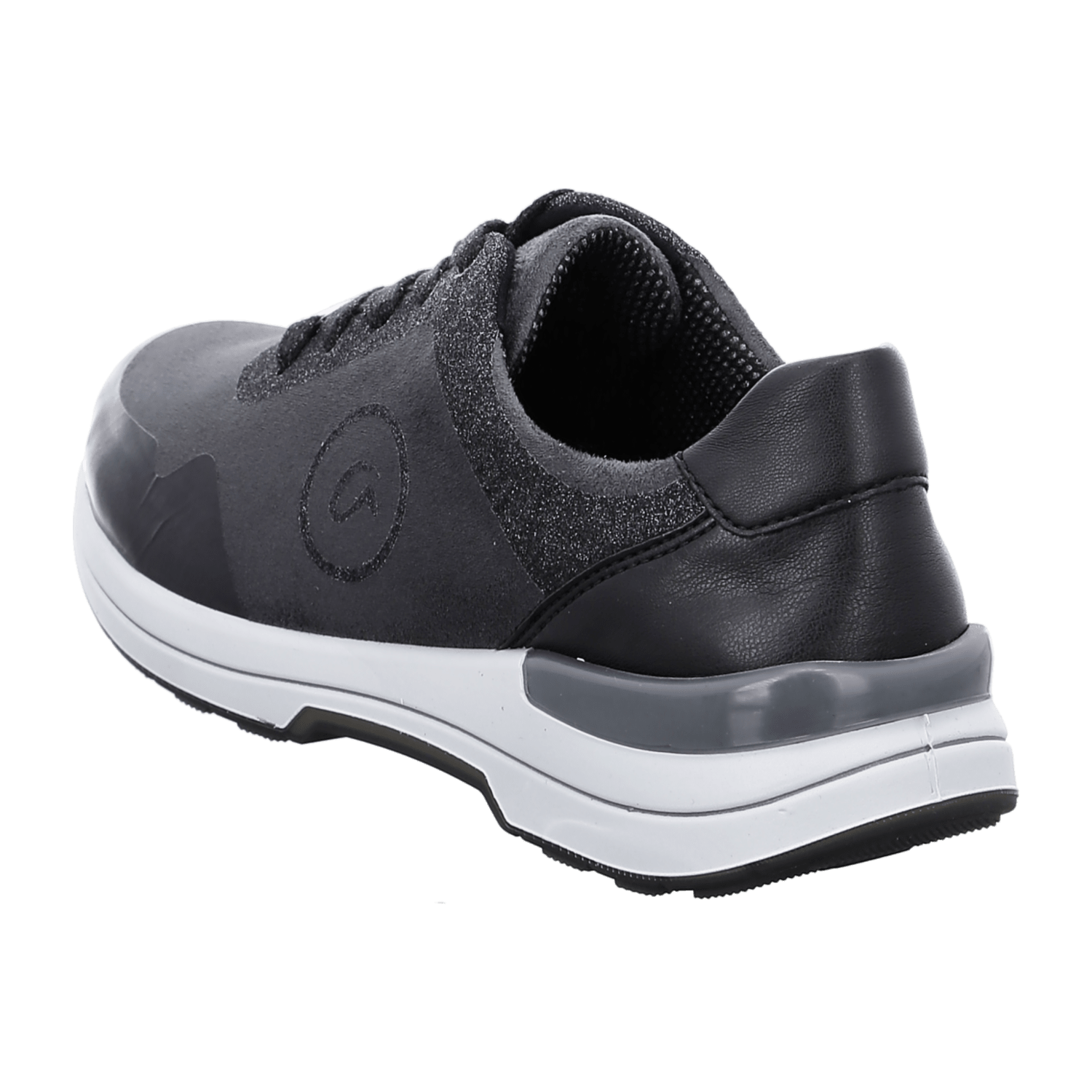 ARA NARA Women's Sneakers in Grey with Cotton and Synthetic Lace-Up Closure