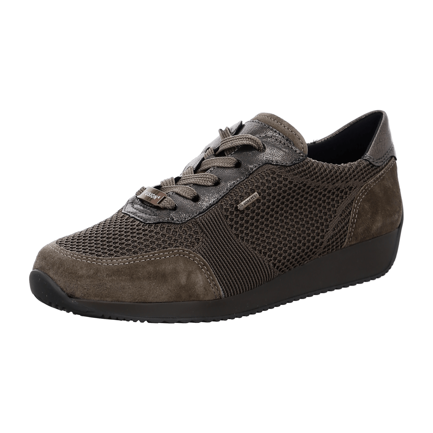 ARA LISBON Women's Leather Sneakers with Lacing, Brown, Cold-Weather Lined, Round Toe