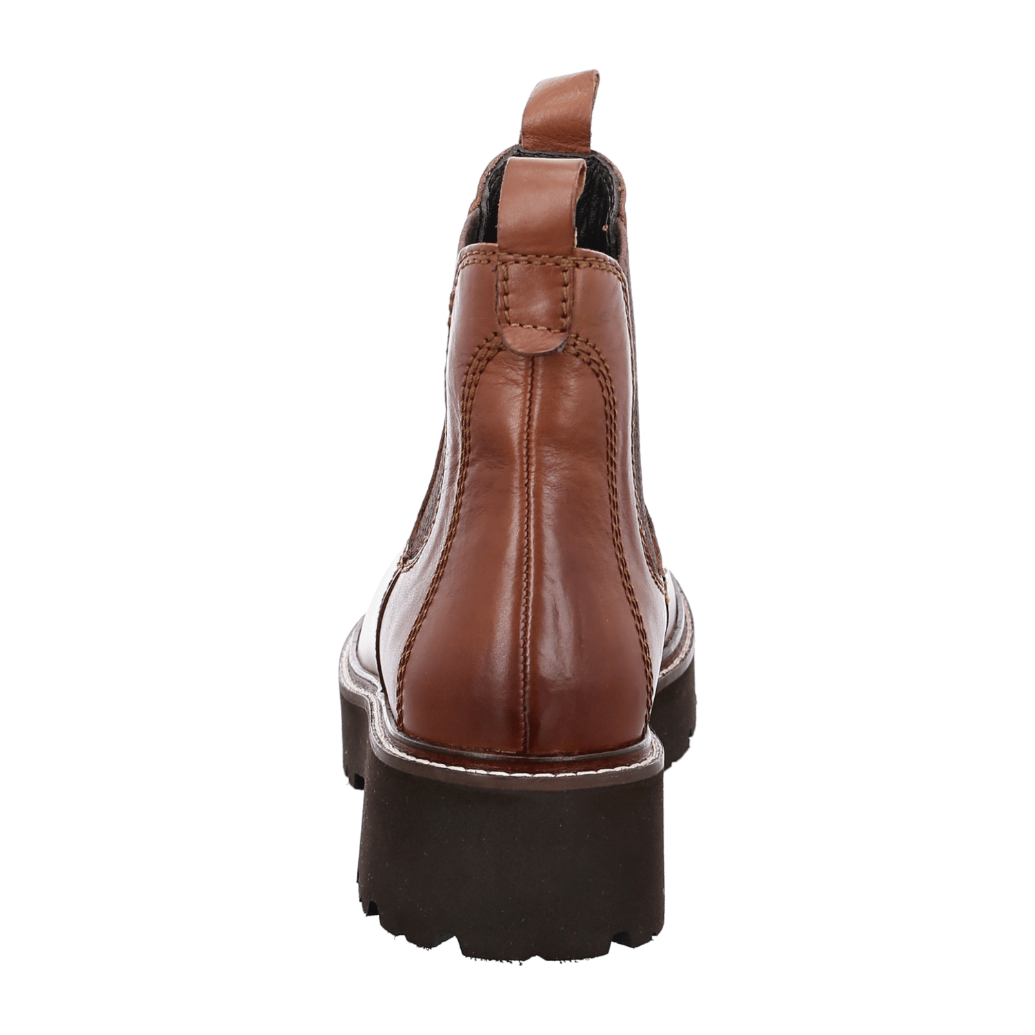 ARA Women's Bologna Chelsea Boots in Smooth Brown Leather with Round Toe and Leather-Textile Lining