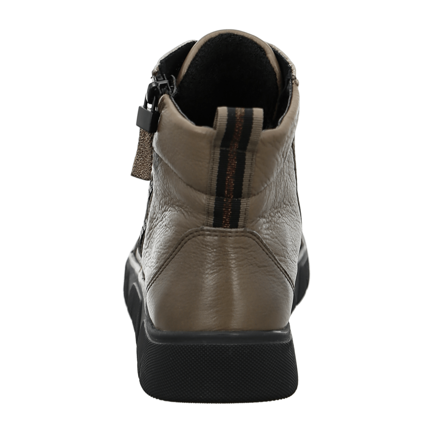 ARA ROM Women's Sneakers in Grey Smooth Leather with Lace-Up Closure