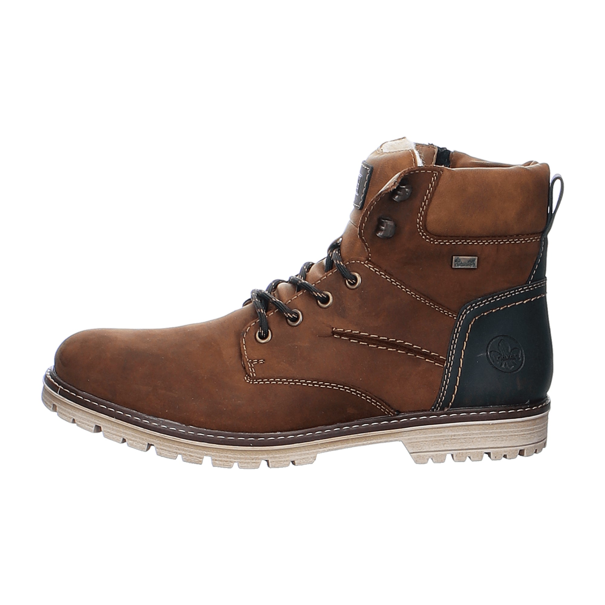 Rieker Men's Brown Ankle Boots with Warm Lining and RiekerTex Waterproofing