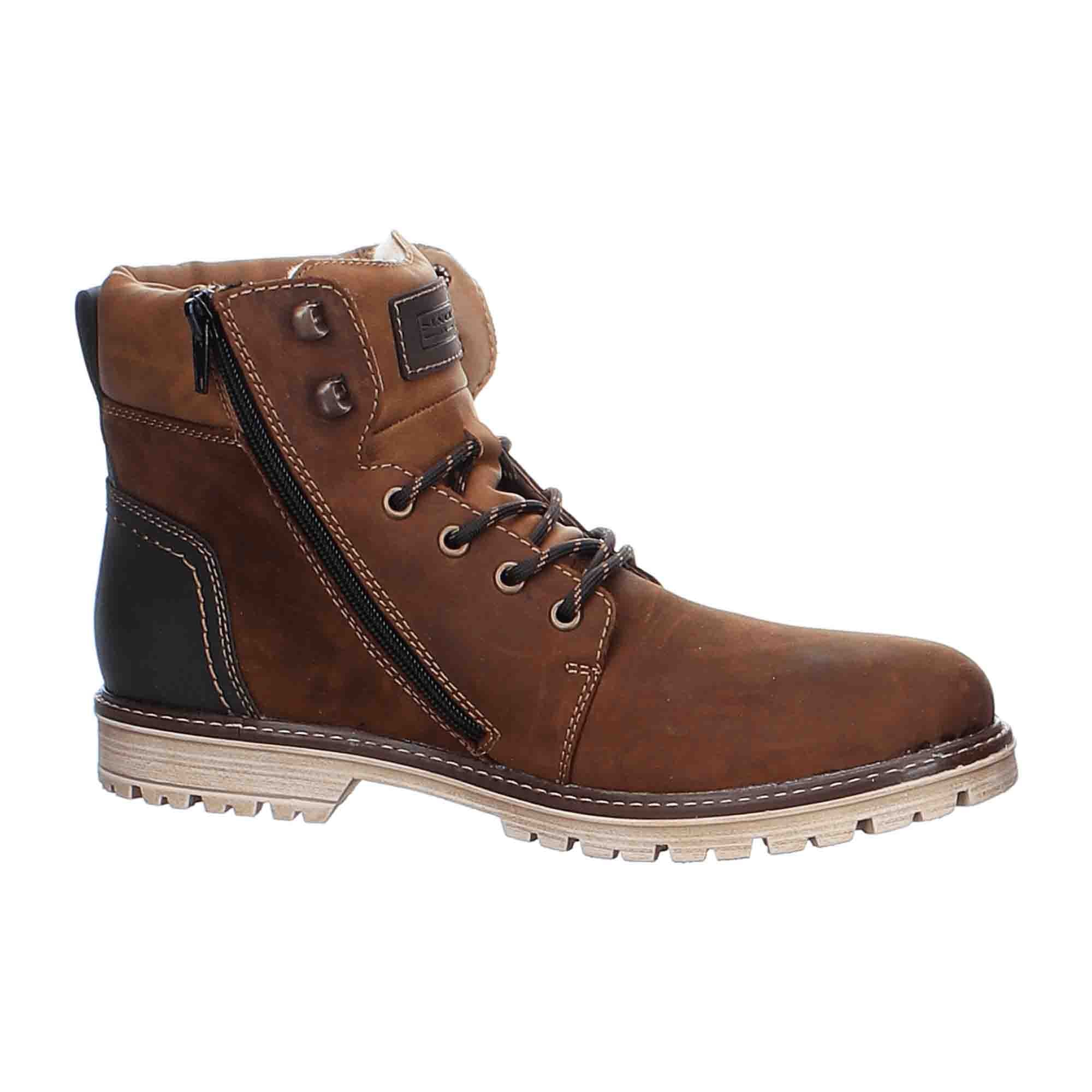 Rieker Men's Brown Ankle Boots with Warm Lining and RiekerTex Waterproofing
