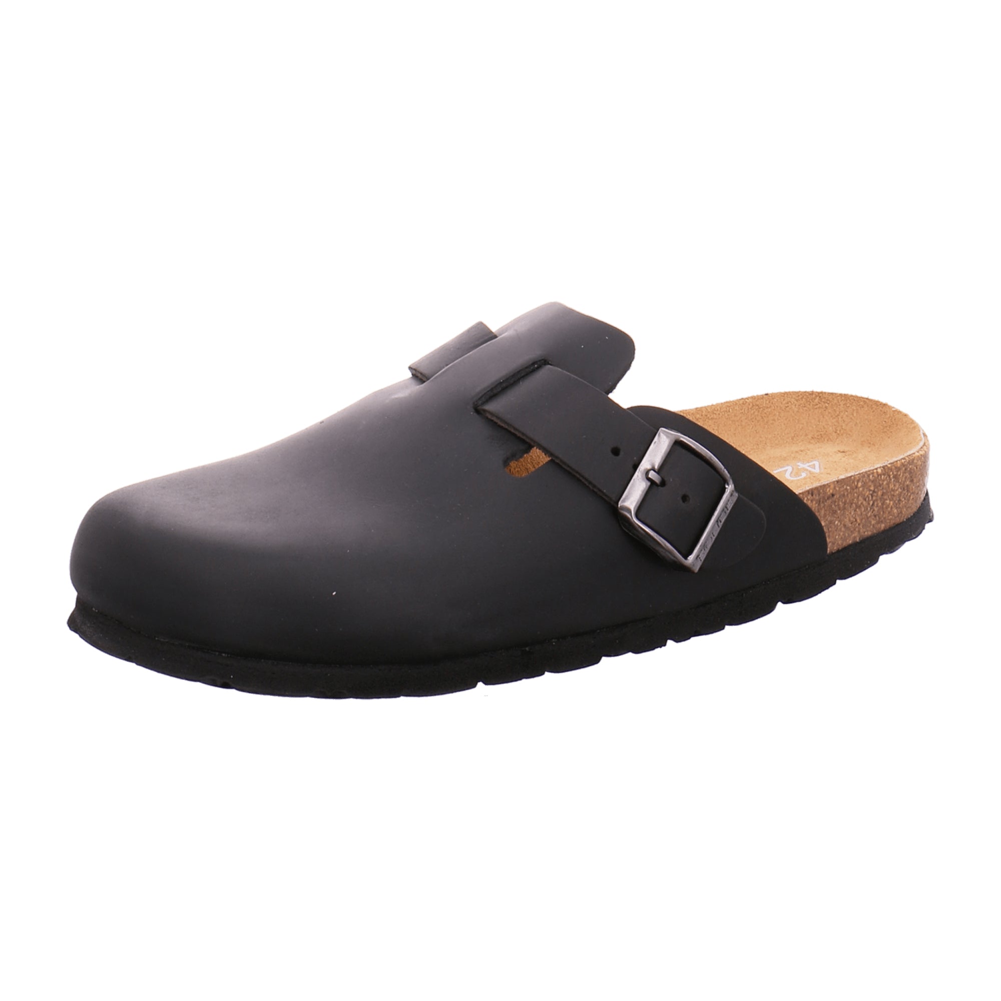 Rohde Men's Black Leather Bio Clog Classic Comfortable Slip-On Shoe