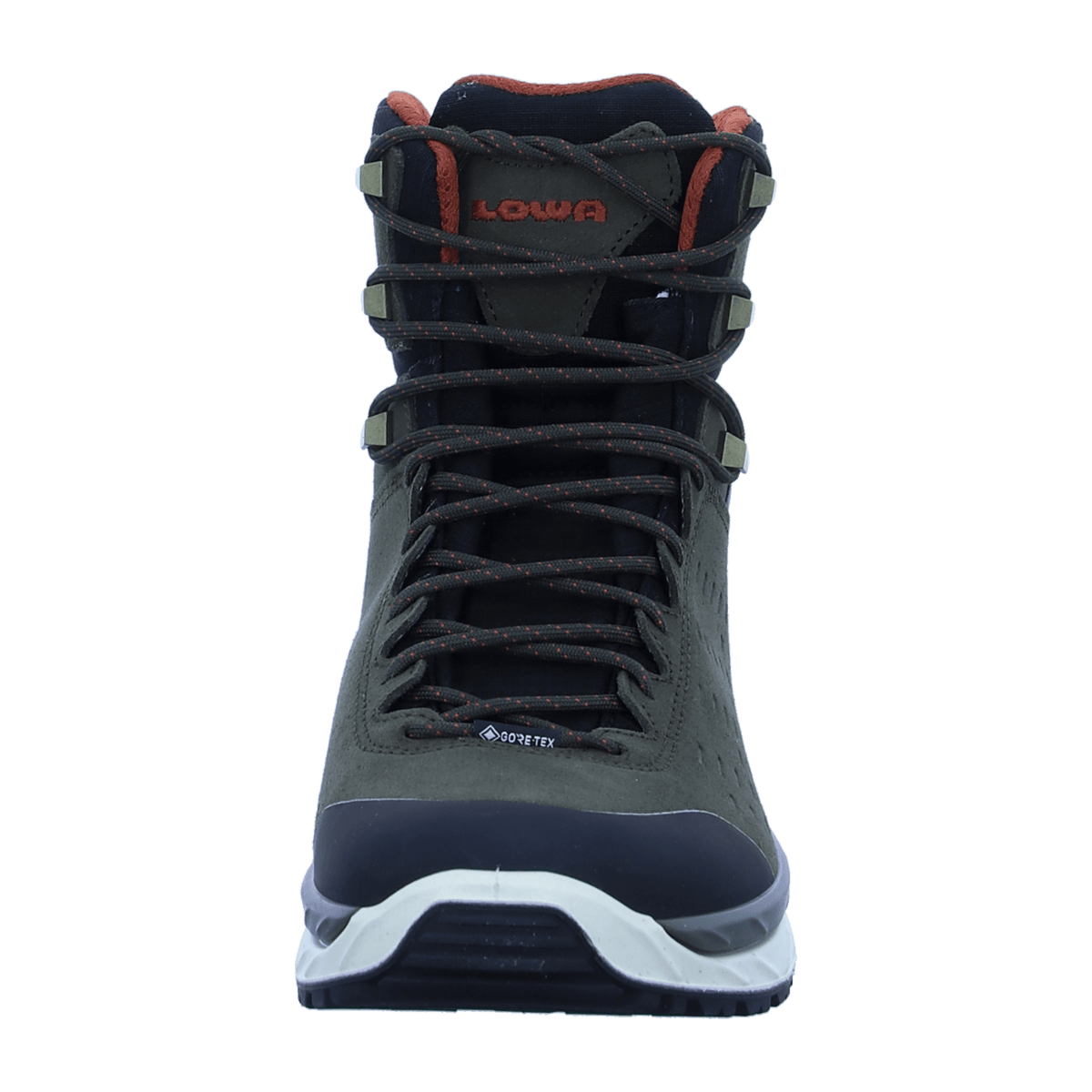 LOWA Malta GTX Mid Men's Hiking Boots Green Leather Textile