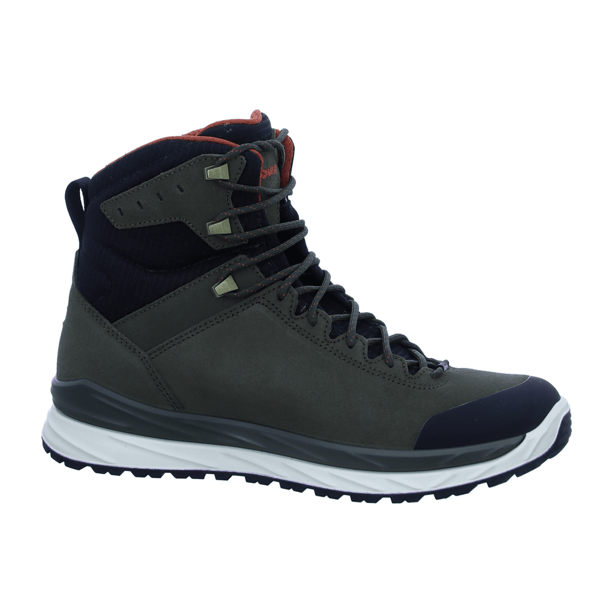 LOWA Malta GTX Mid Men's Hiking Boots Green Leather Textile