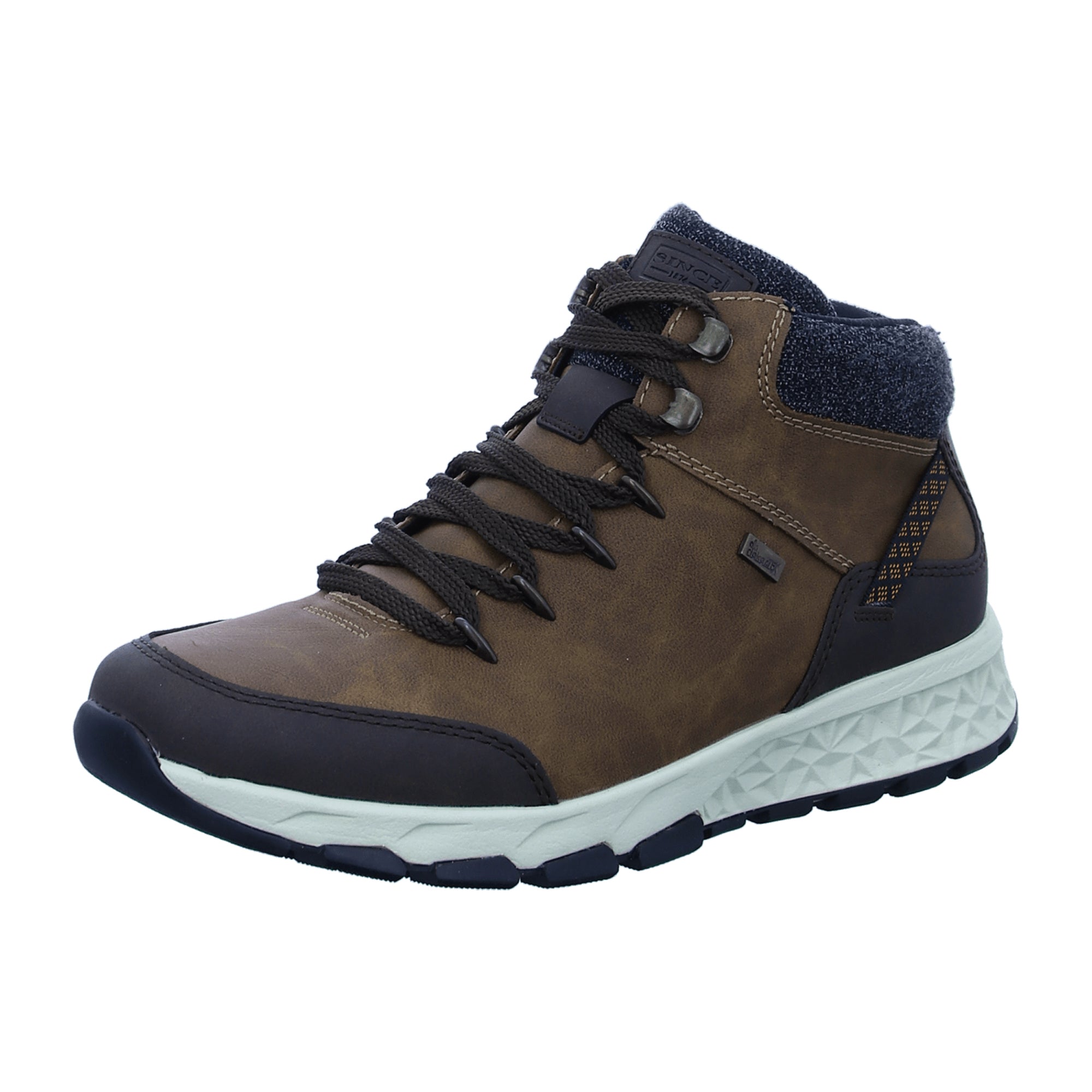 Rieker Men's Brown All-Weather Boots with Warm Lining and Functional Membrane