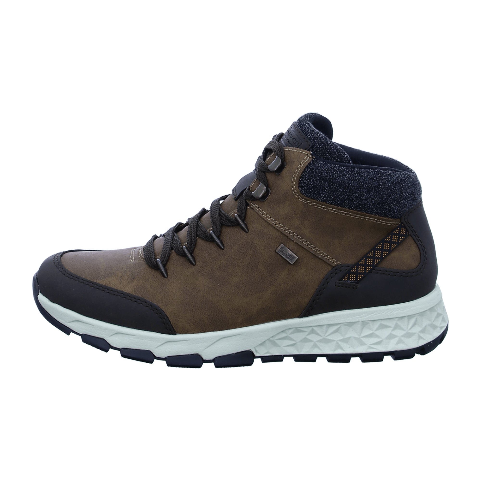 Rieker Men's Brown All-Weather Boots with Warm Lining and Functional Membrane