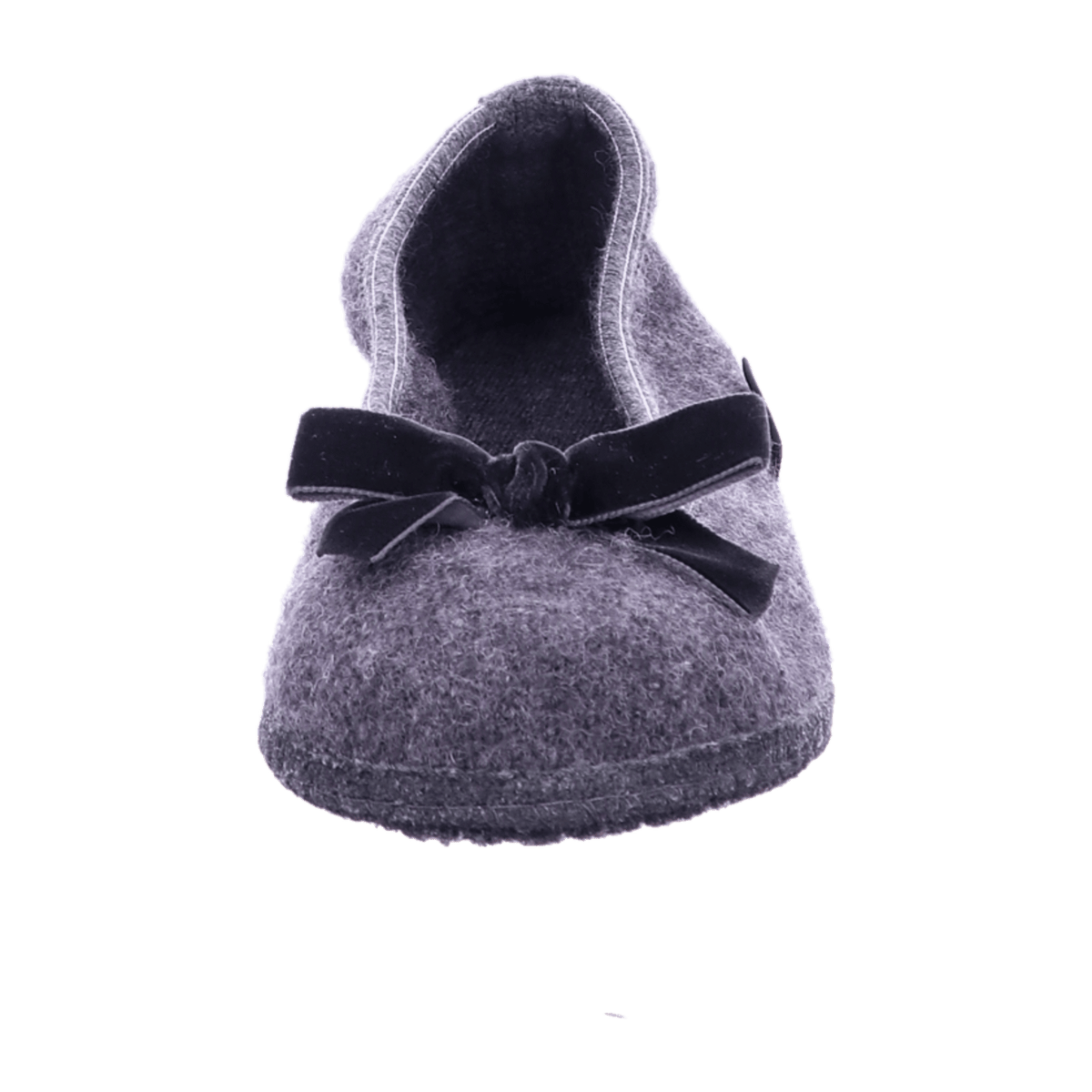 HAFLINGER Fiocco Women's Wool Felt Slipper Ballerina Anthracite