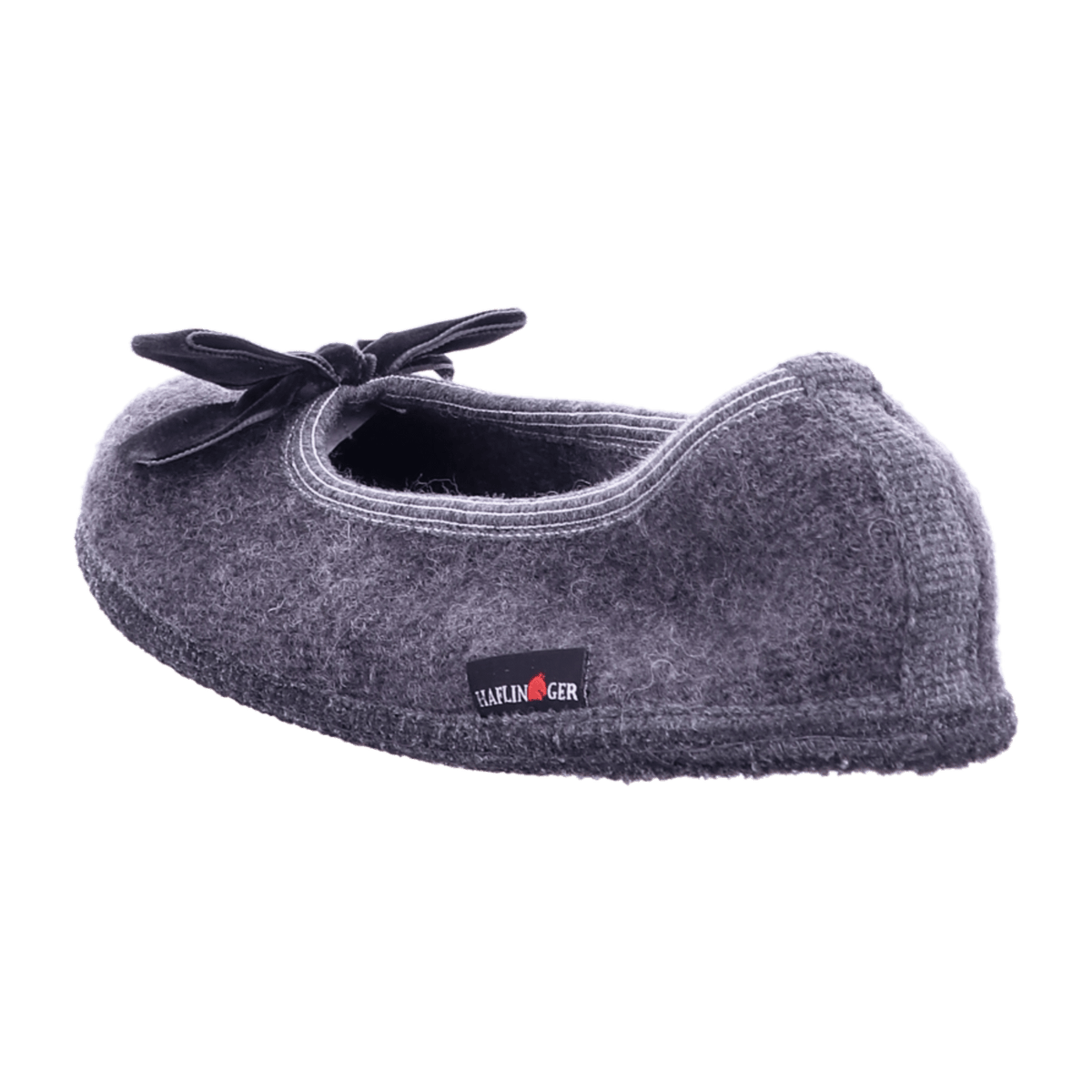 HAFLINGER Fiocco Women's Wool Felt Slipper Ballerina Anthracite