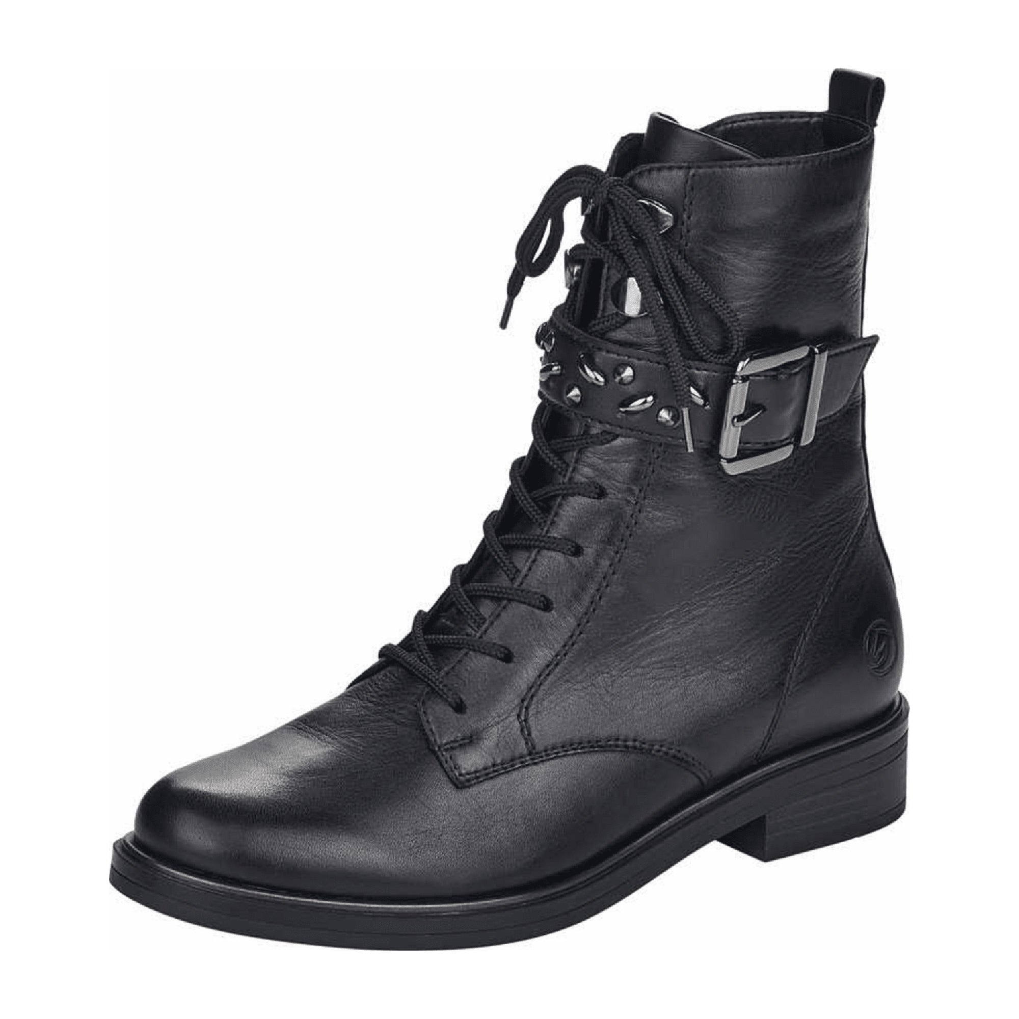 Remonte Women's Black Lace-Up Boots New Leather Winter Comfort Shoes
