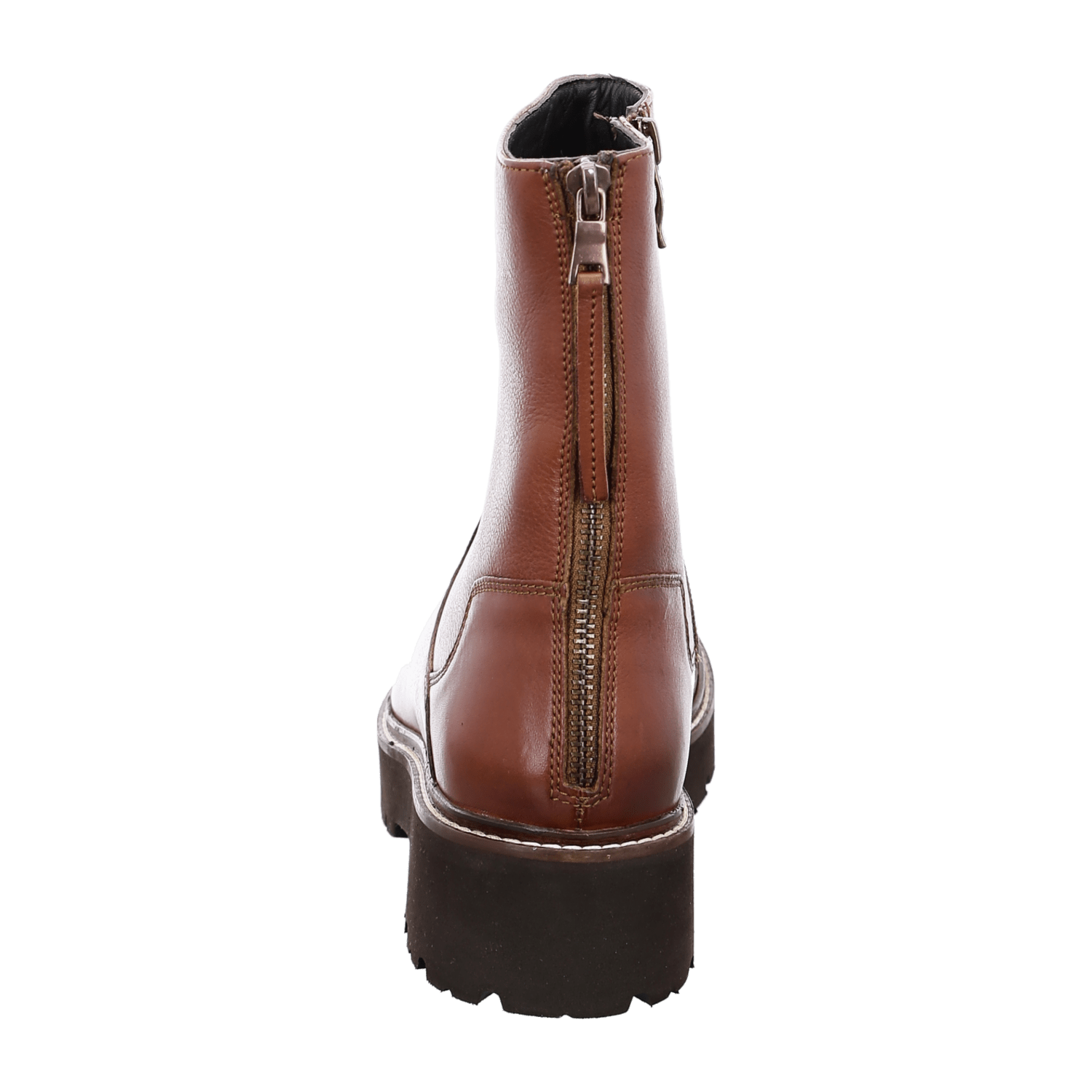 ARA BOLOGNA Women's Leather Winter Boots in Brown with Zipper and Round Toe