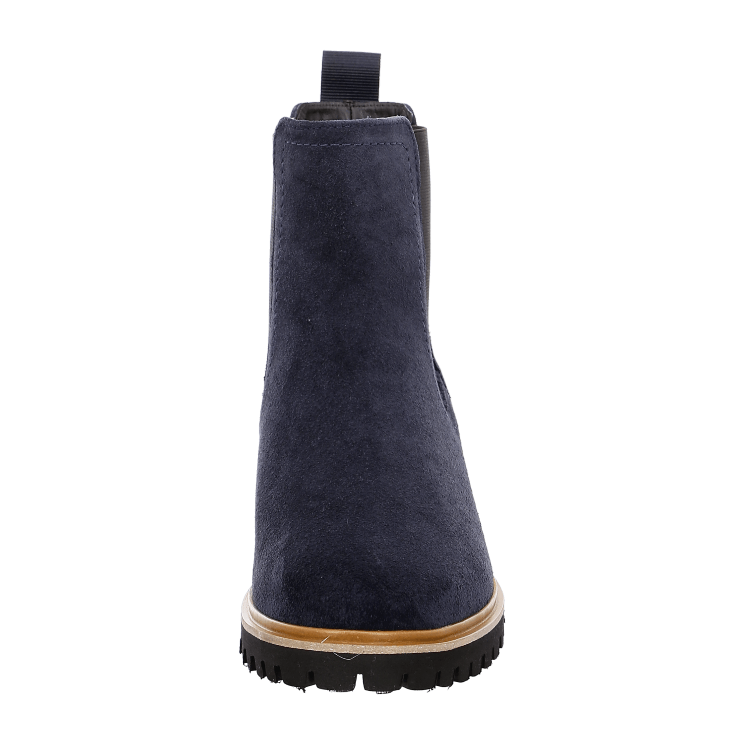 ARA DENVER Women's Chelsea Boots in Full-Grain Leather, Slip-On Ankle Boots in Blue