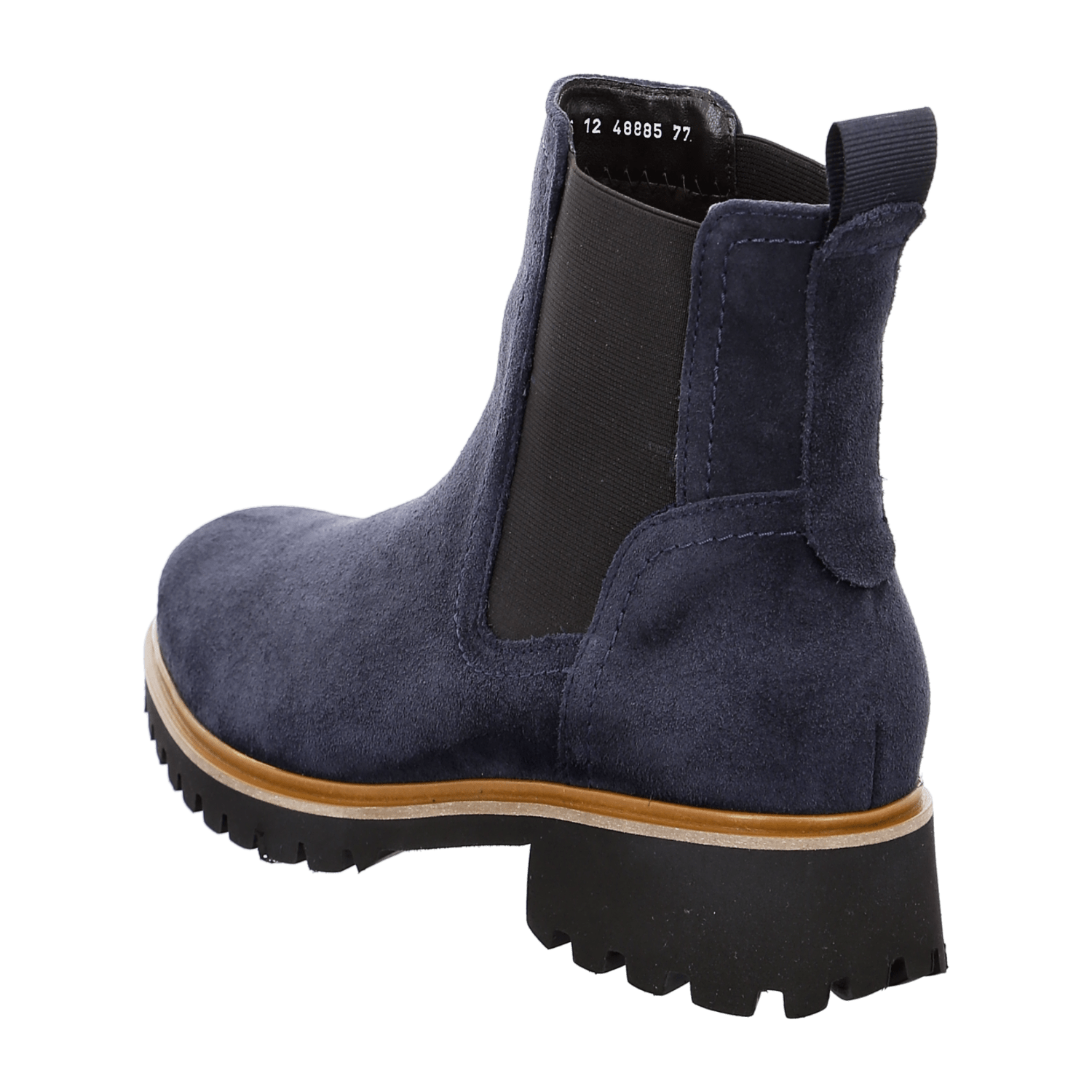 ARA DENVER Women's Chelsea Boots in Full-Grain Leather, Slip-On Ankle Boots in Blue