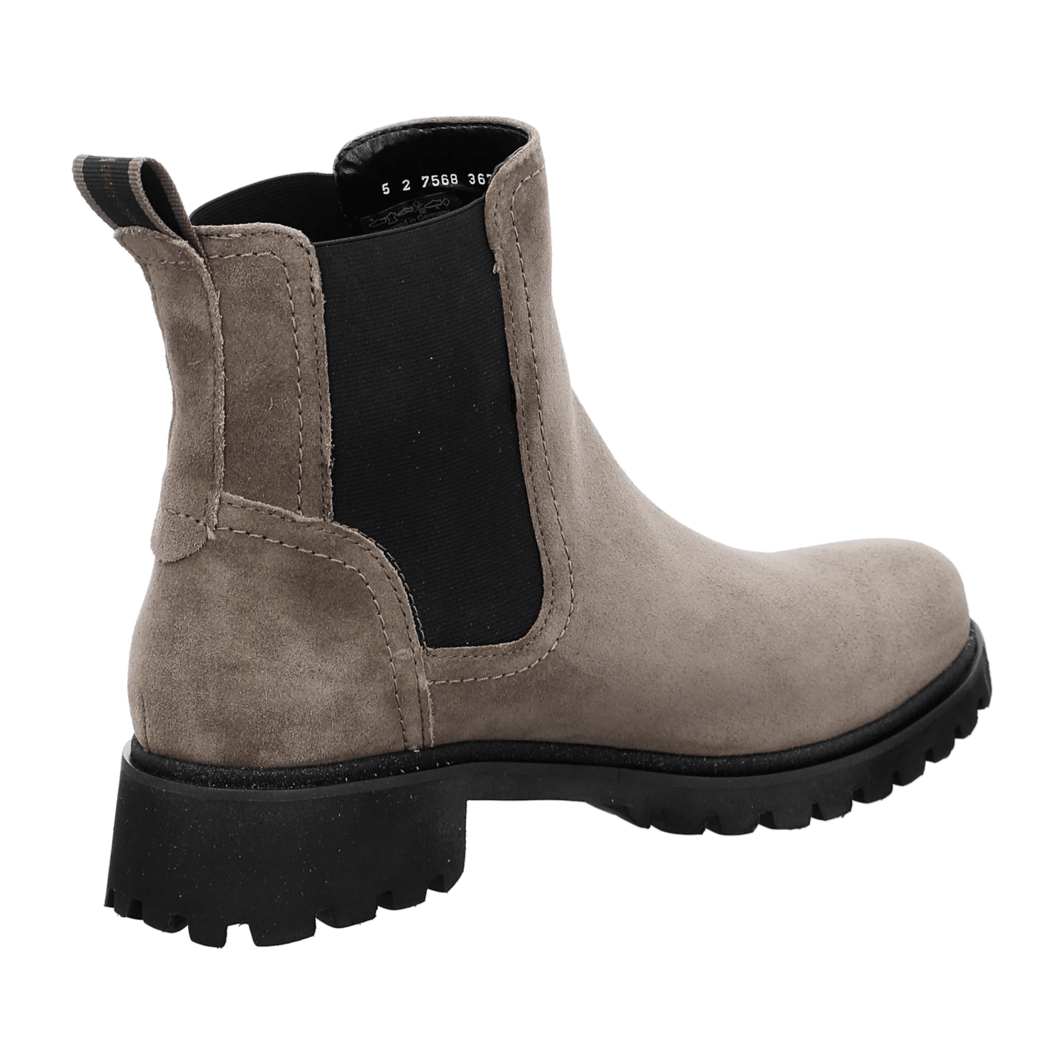 ARA DENVER DENV Women's Slip-On Derby Boots in Grey Full-Grain Leather