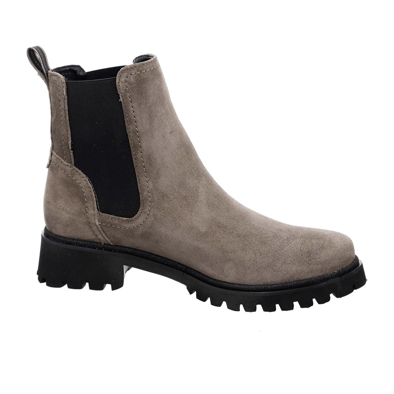 ARA DENVER DENV Women's Slip-On Derby Boots in Grey Full-Grain Leather