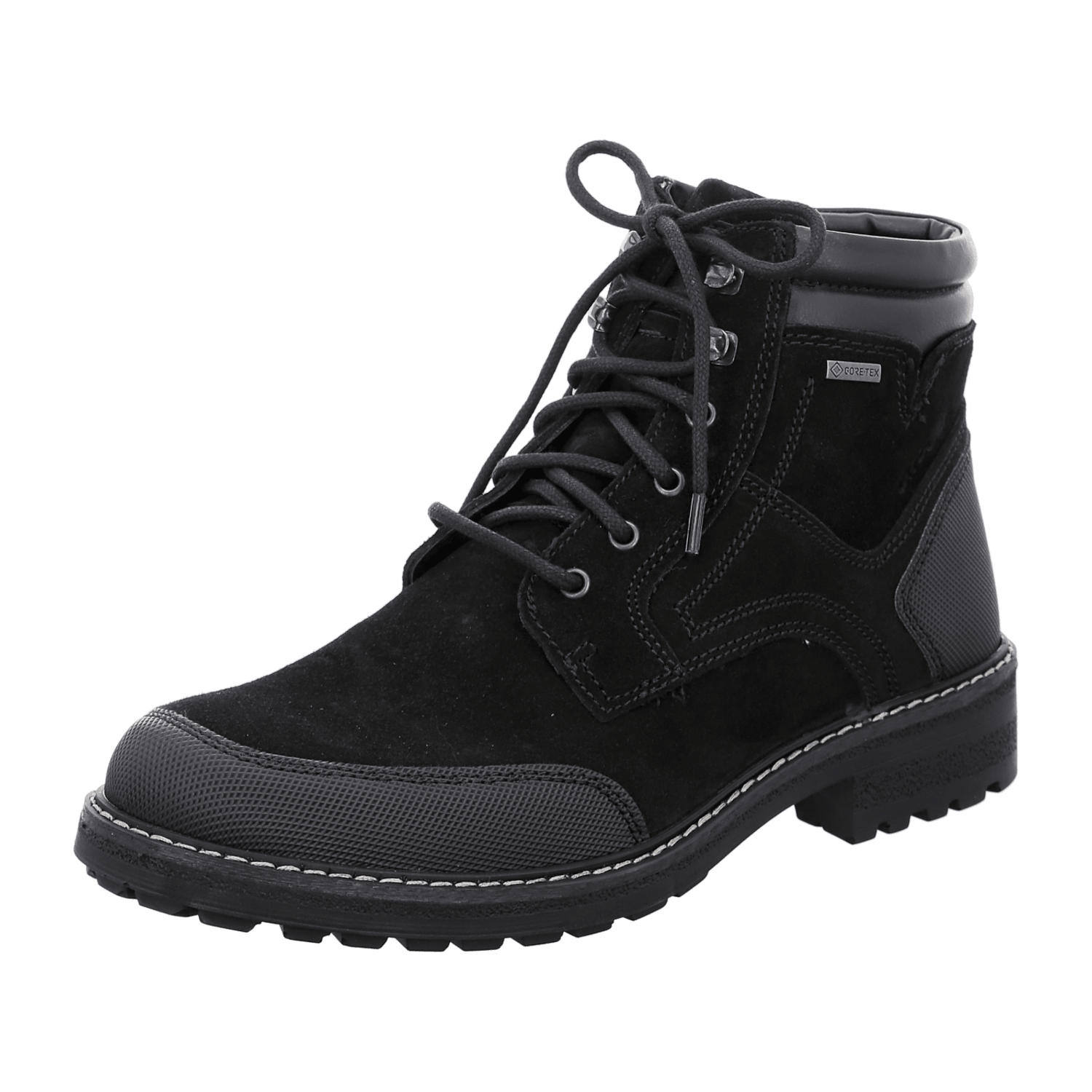 ARA FREDERIK Men's Black Round Toe Boots