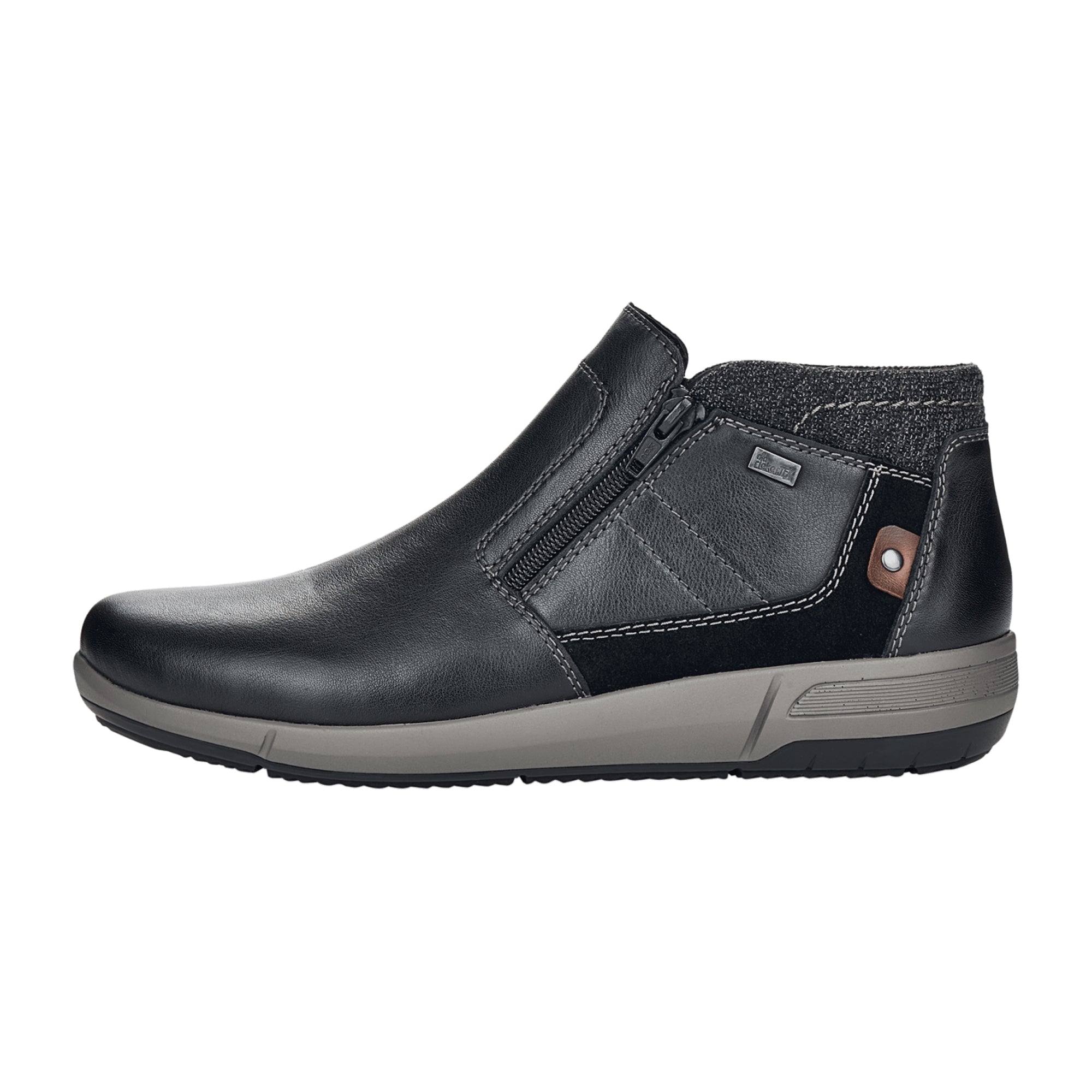 Rieker B0984 Men's Black Shoes for Fall Winter Dust and Dirt Resistant