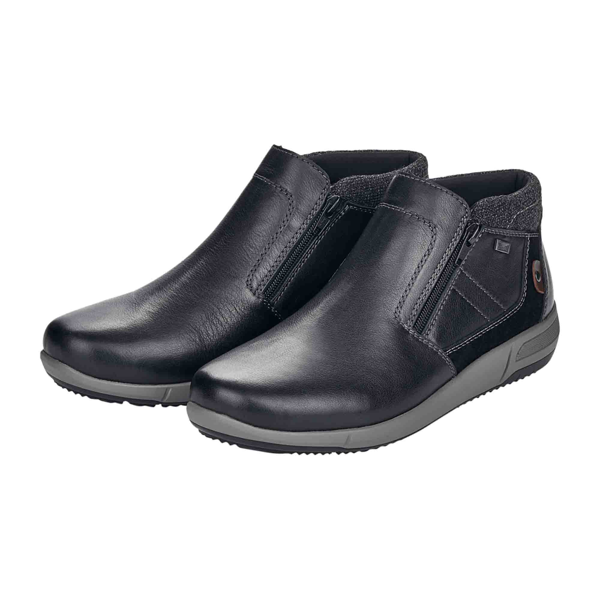 Rieker B0984 Men's Black Shoes for Fall Winter Dust and Dirt Resistant