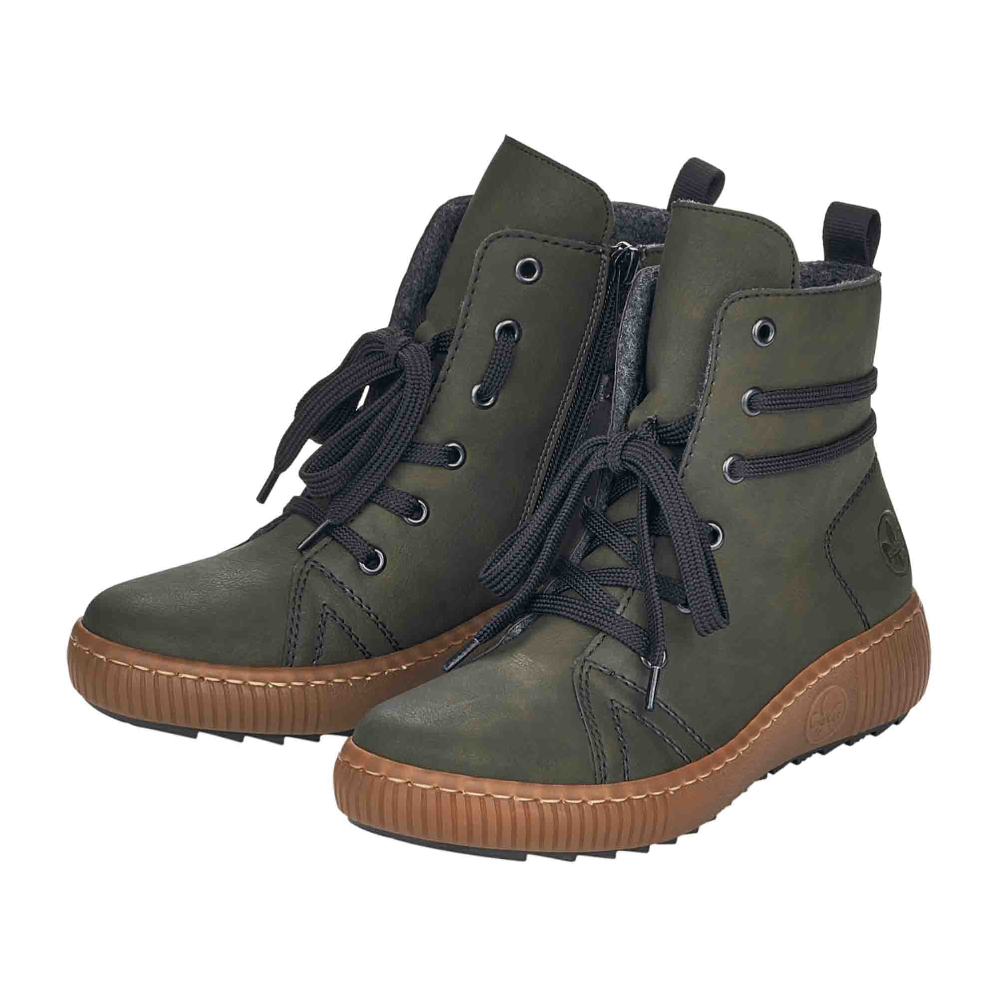 Rieker Women's Green Boots Forest Schwarz Montenegro Flor Fast Shipping Large Selection