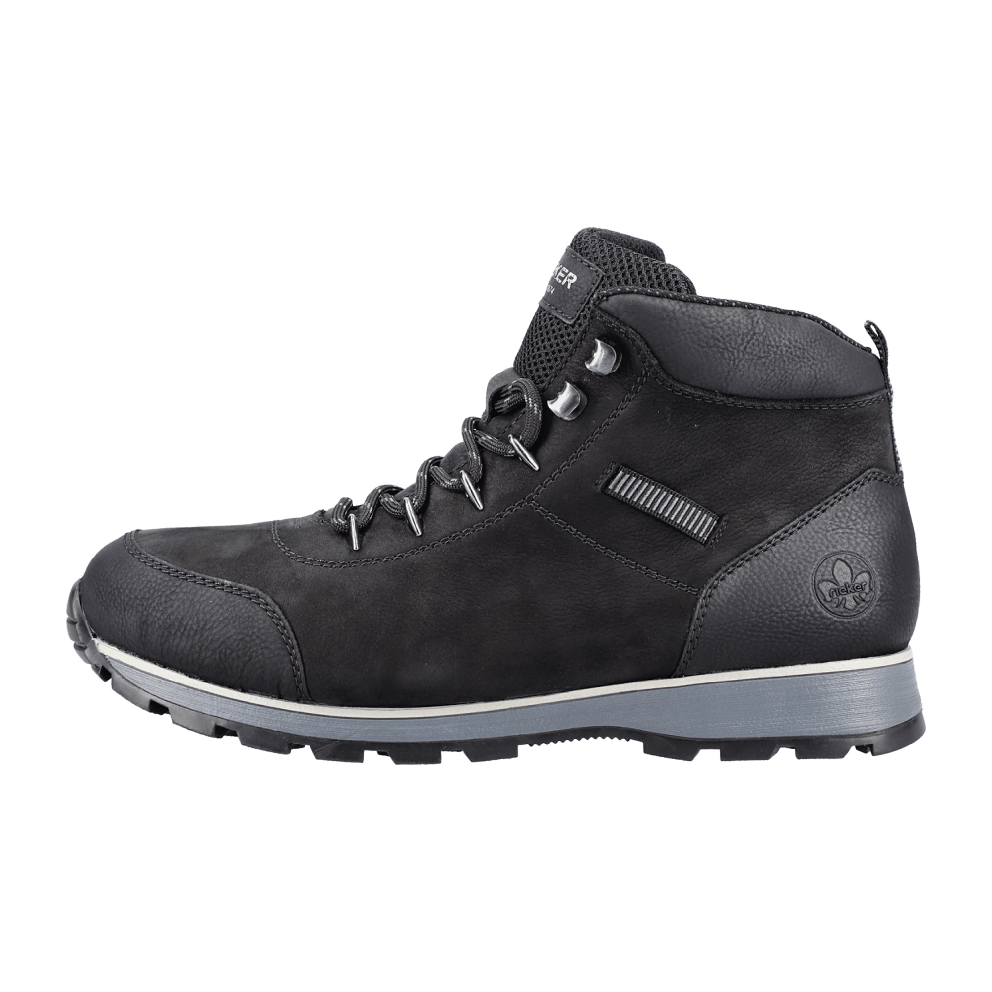 Rieker Men's Brown Ankle Boots with Zip and Lace Up, Comfortable and Durable