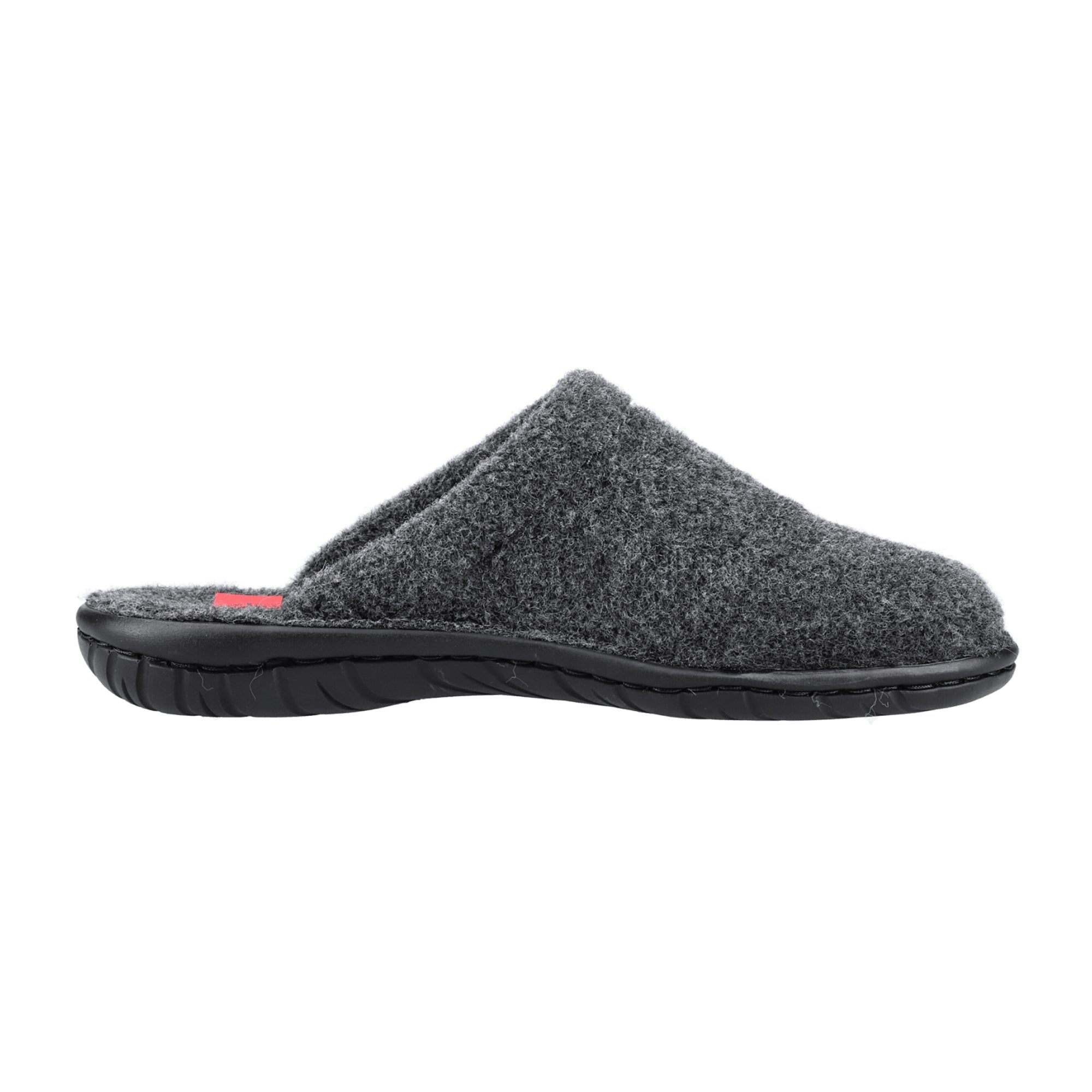 Rieker Anthracite Warm Lined Slip-On Shoes for Fall Winter Comfortable Gray Shoes - Bartel-Shop