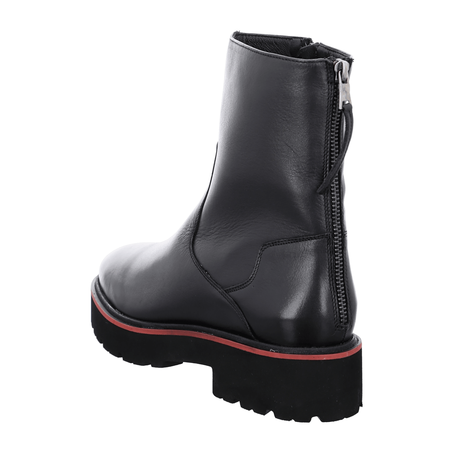 ARA BOLOGNA Women's Winter Boots in Black Smooth Leather with Zipper and Leather Lining - Bartel-Shop