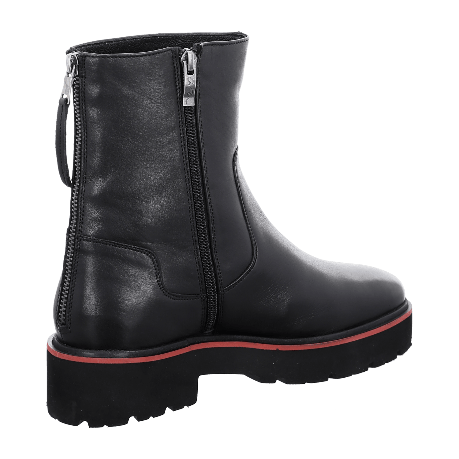 ARA BOLOGNA Women's Winter Boots in Black Smooth Leather with Zipper and Leather Lining - Bartel-Shop