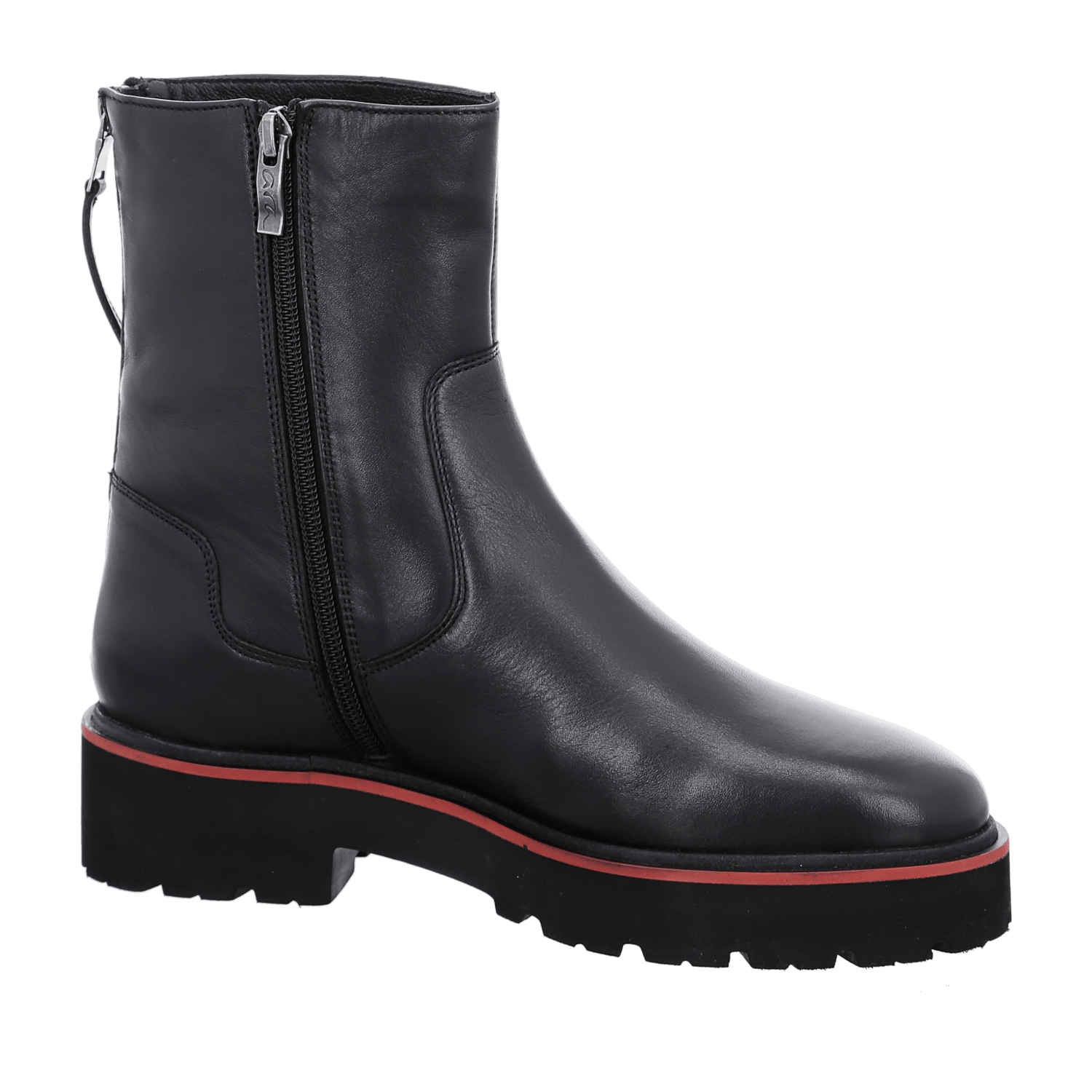 ARA BOLOGNA Women's Winter Boots in Black Smooth Leather with Zipper and Leather Lining - Bartel-Shop