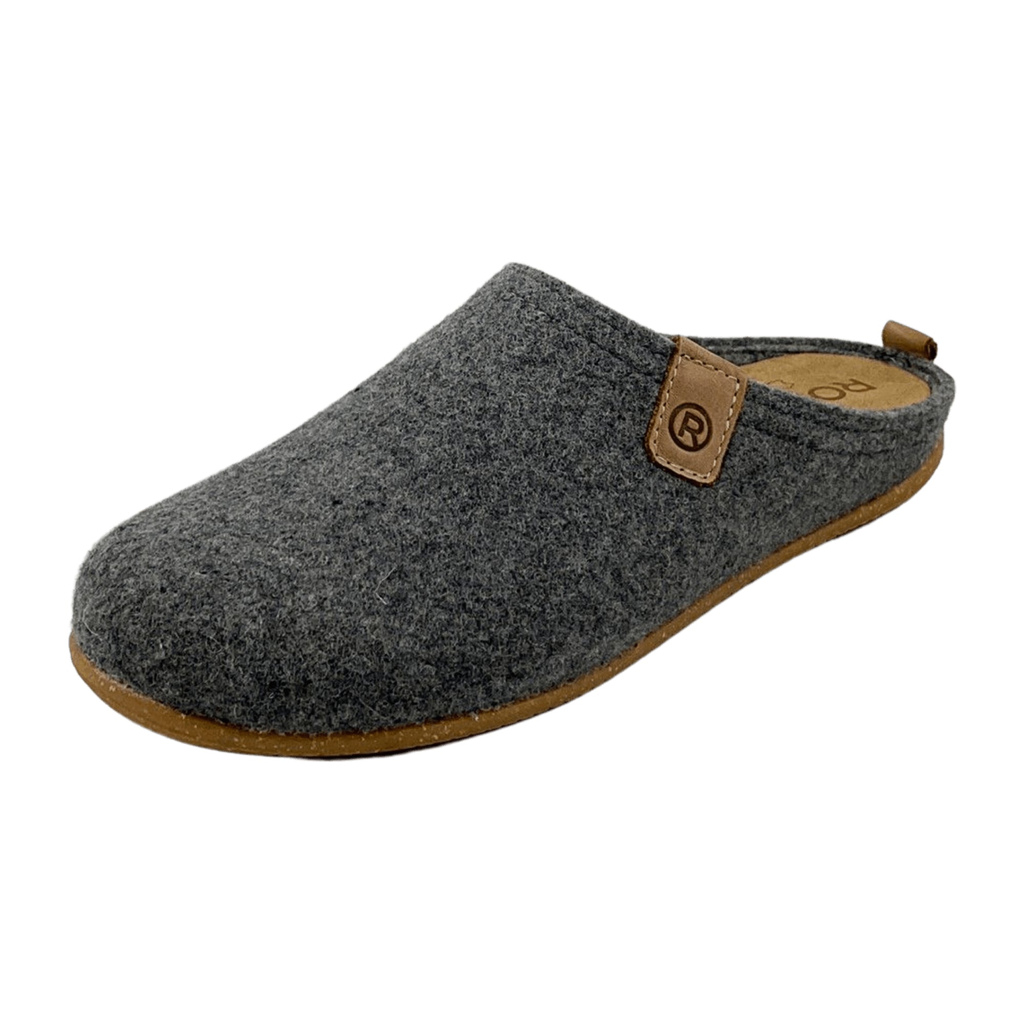 Rohde Tivilo-D Women's Slip-On Shoes Gray Felt Round Toe Winter Casual