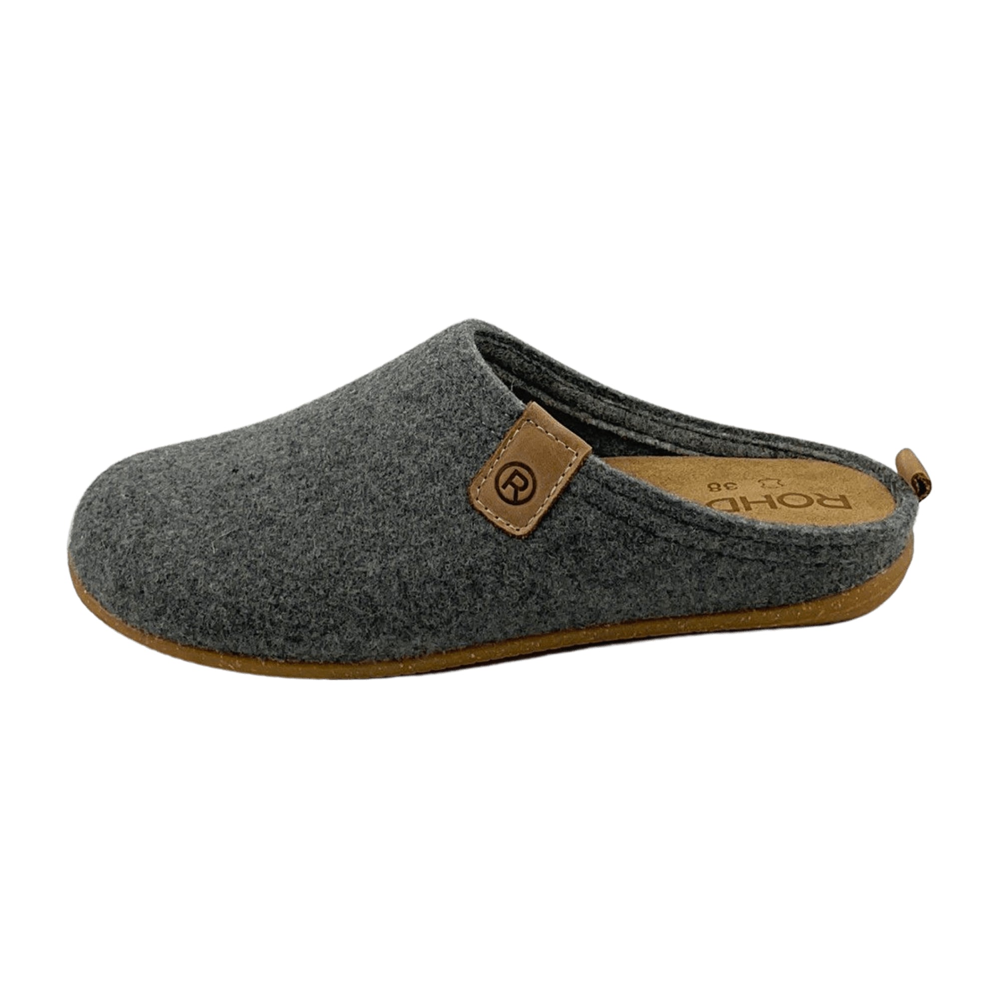 Rohde Tivilo-D Women's Slip-On Shoes Gray Felt Round Toe Winter Casual