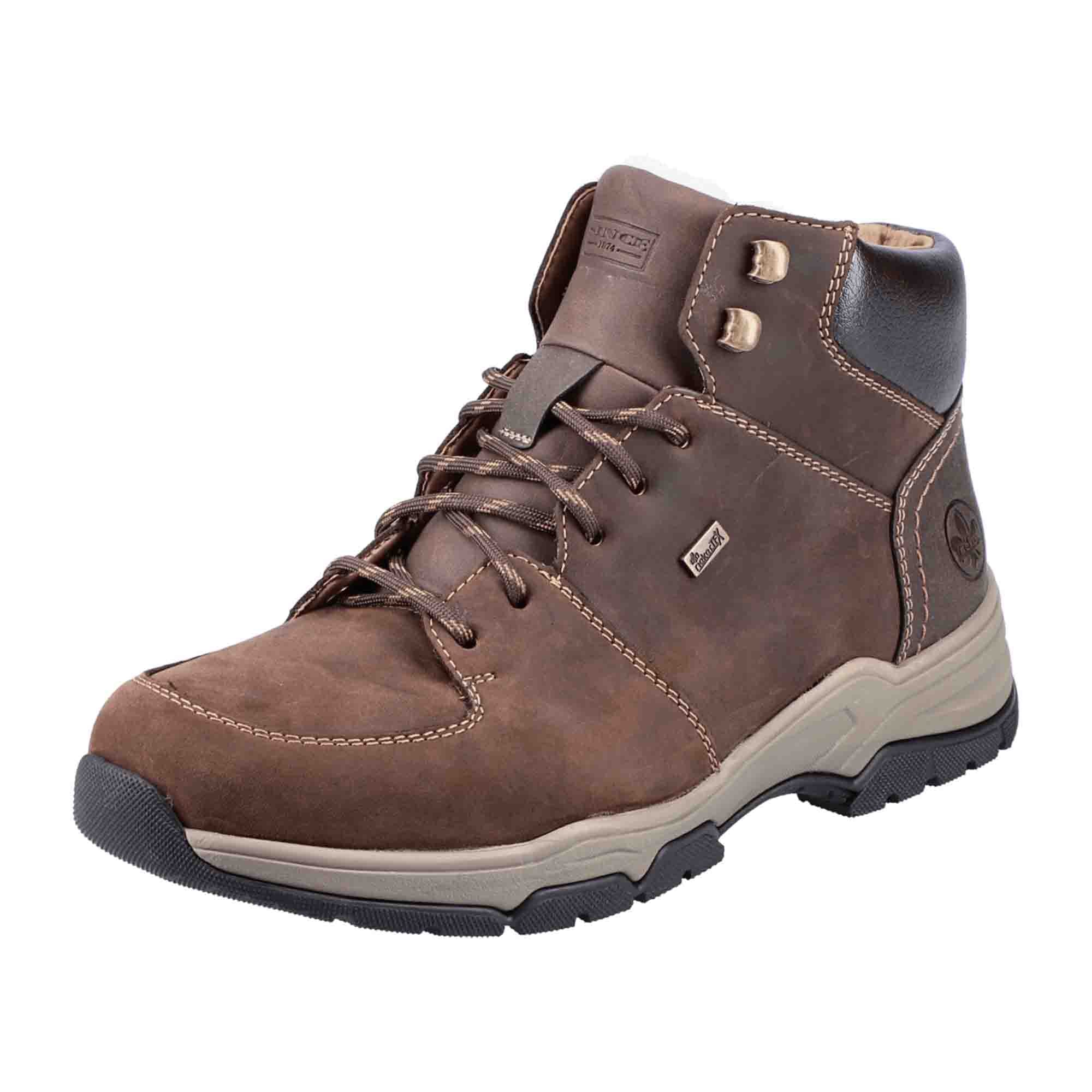 Rieker HWK Men's Brown Boots F4332-26 Comfortable Warm Winter Footwear