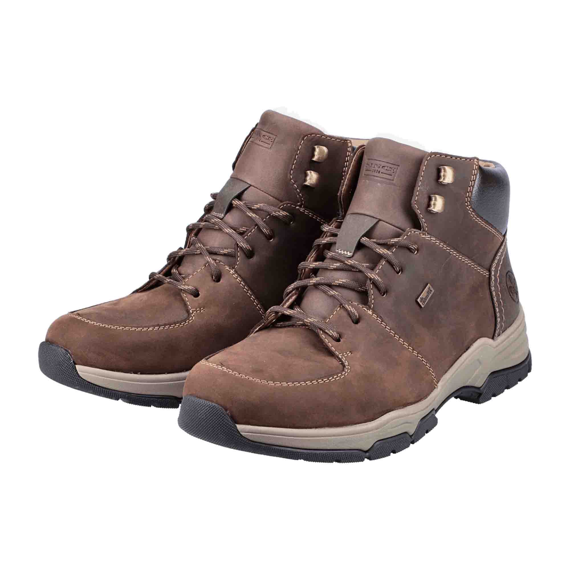Rieker HWK Men's Brown Boots F4332-26 Comfortable Warm Winter Footwear